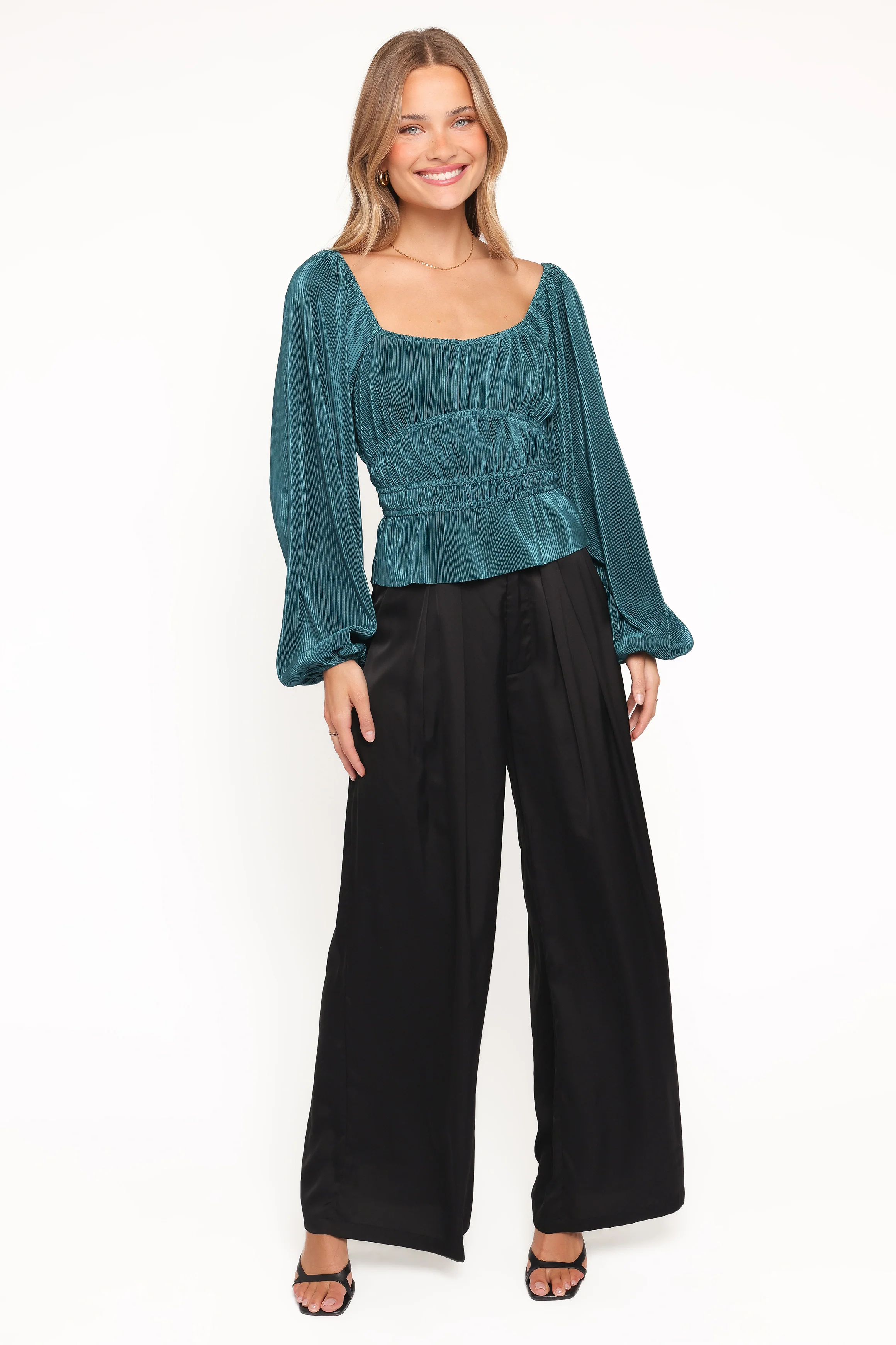 Ceppia Plisse Top - Green