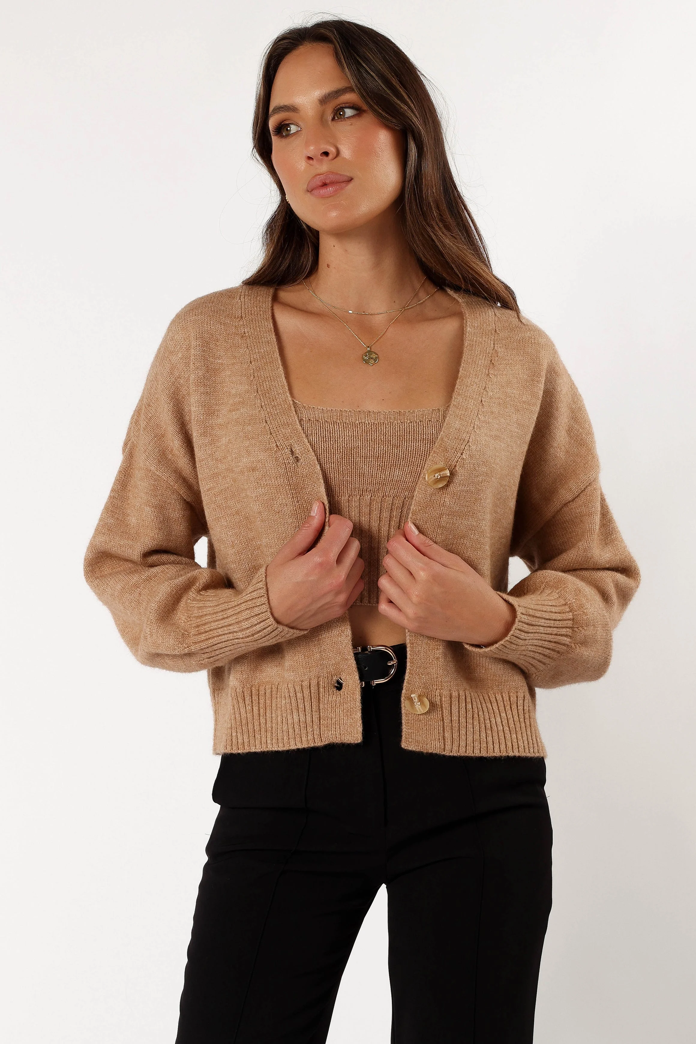 Isabel Sweater Top - Beige