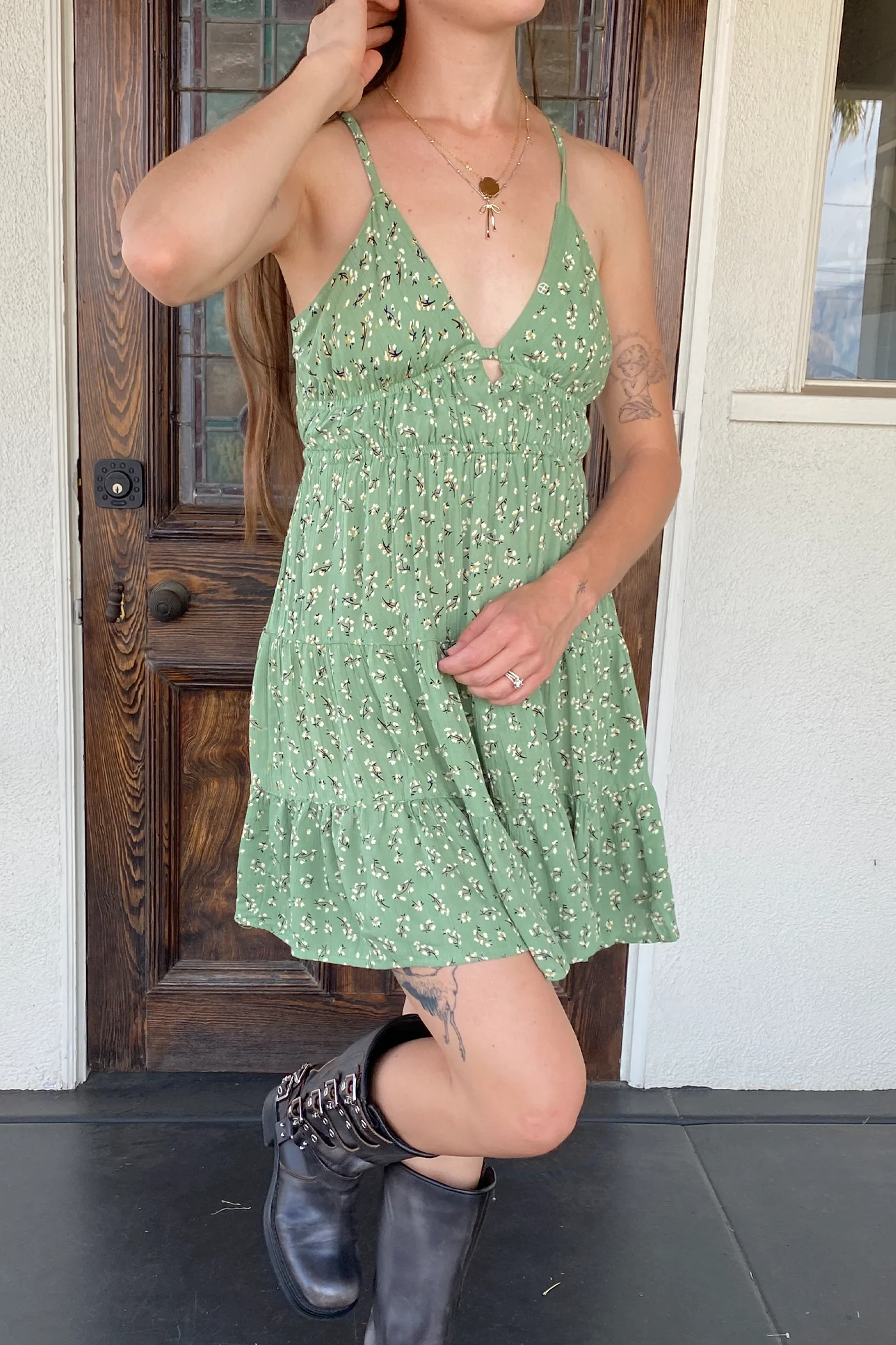 Floral Wrap Mini Dress