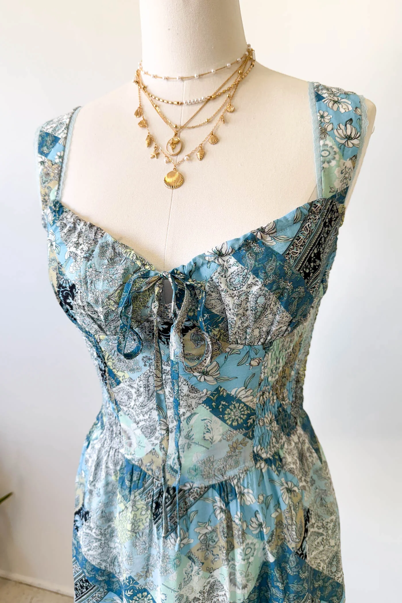 Patchwork Print Mini Dress