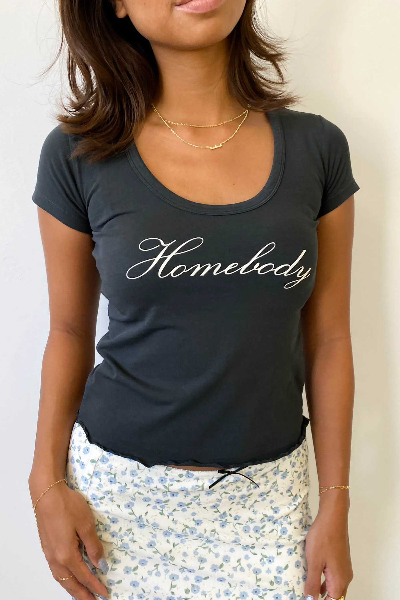 Homebody Scoop Neck Graphic Baby Tee