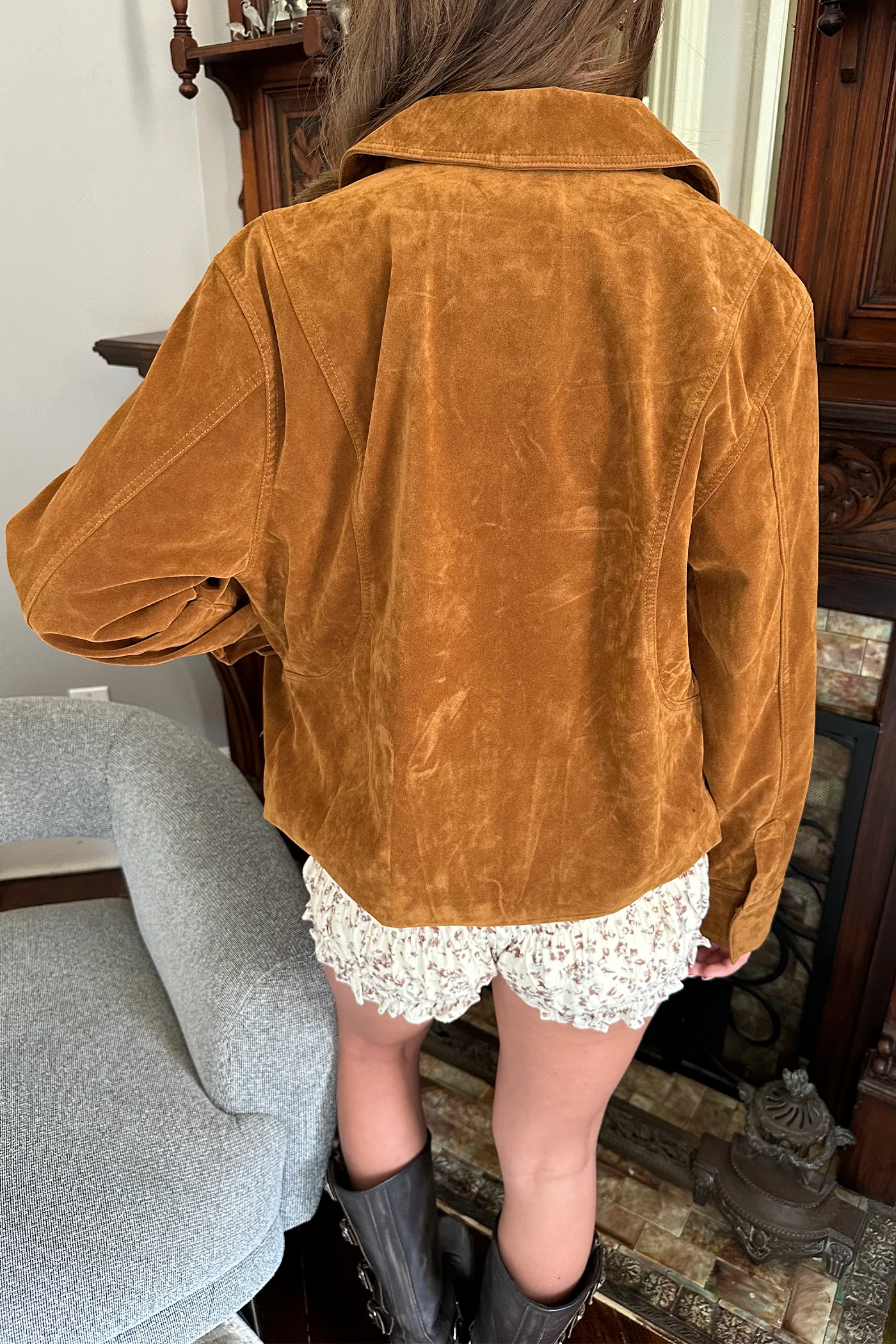 Faux Suede Jacket