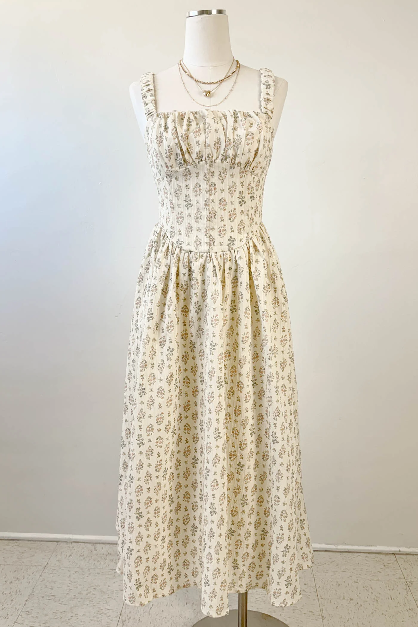 Sleeveless Floral Midi Dress