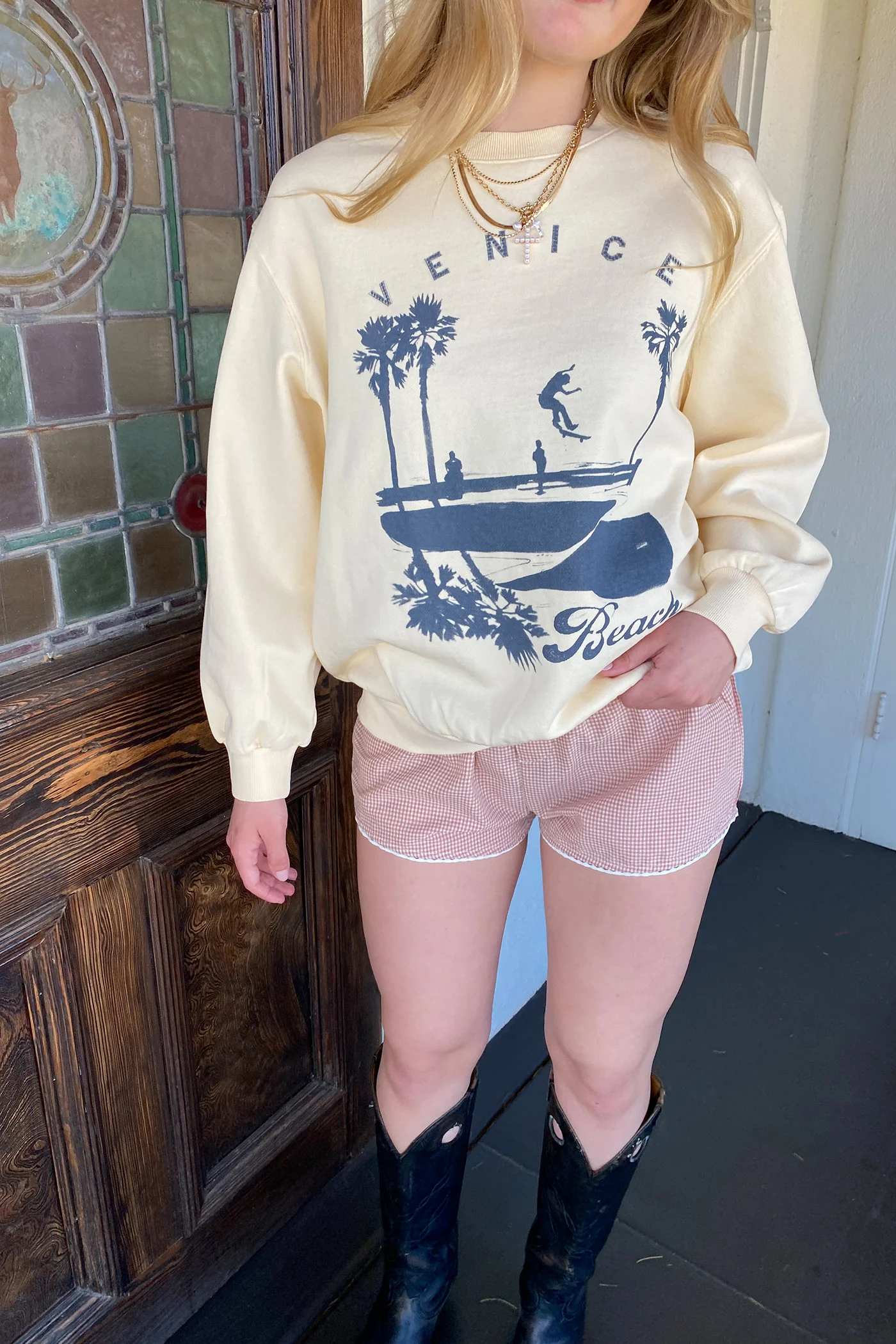 Venice Beach Graphic Crew Sweatshirt