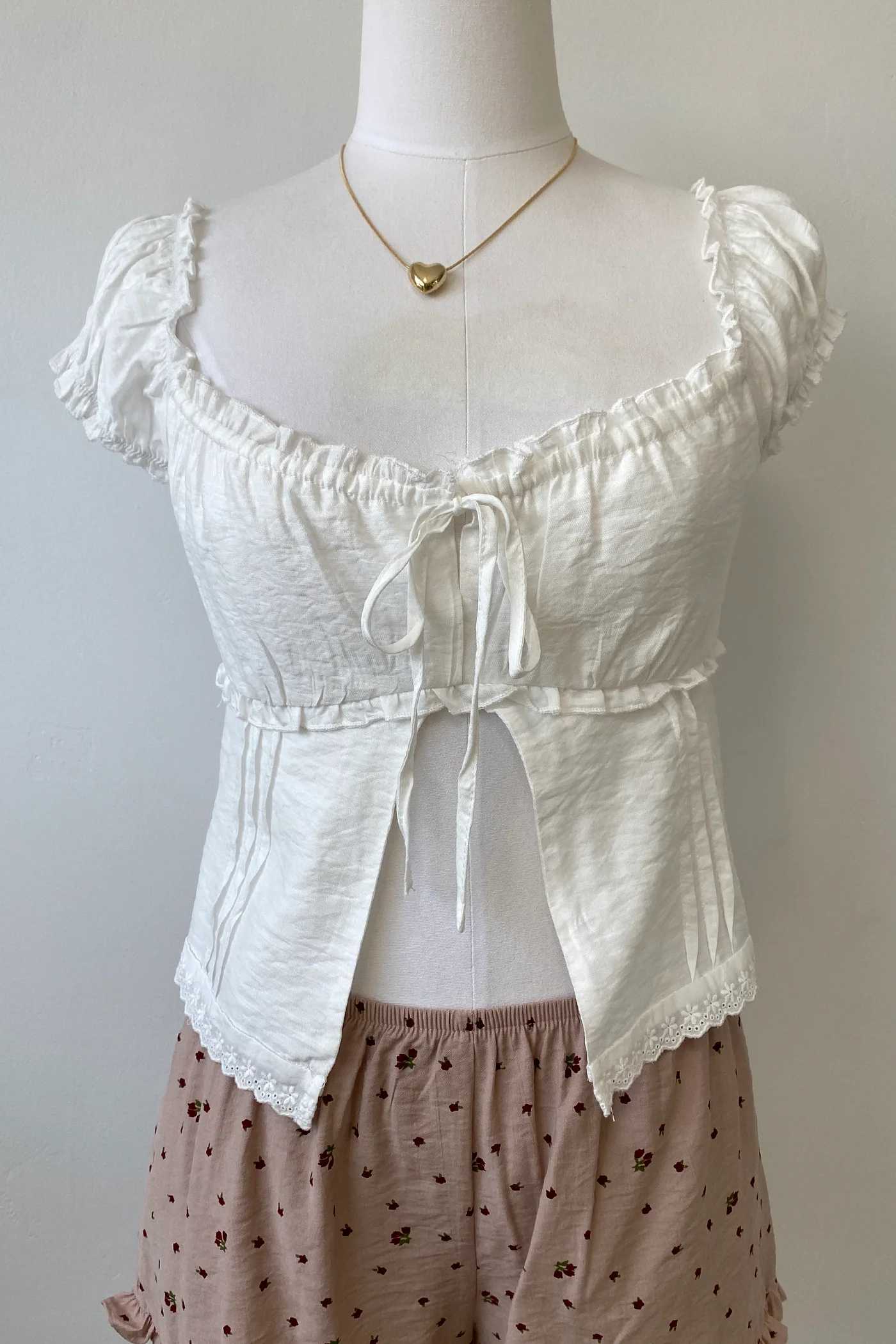 Split Front Babydoll Top
