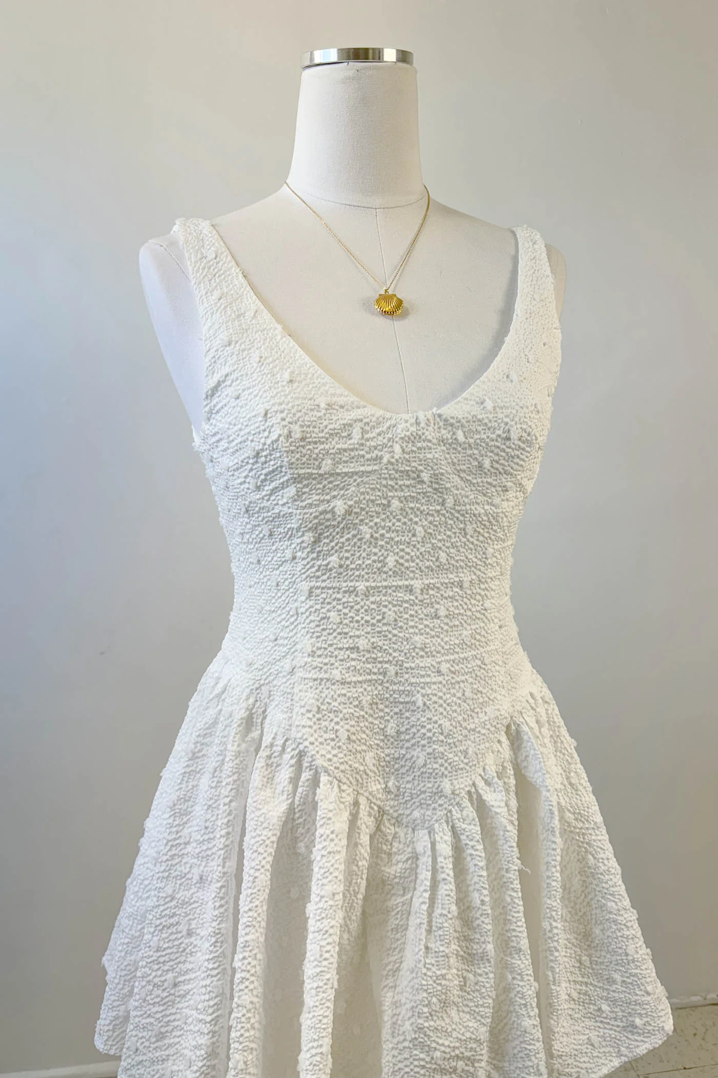 Sleeveless Textured Mini Dress