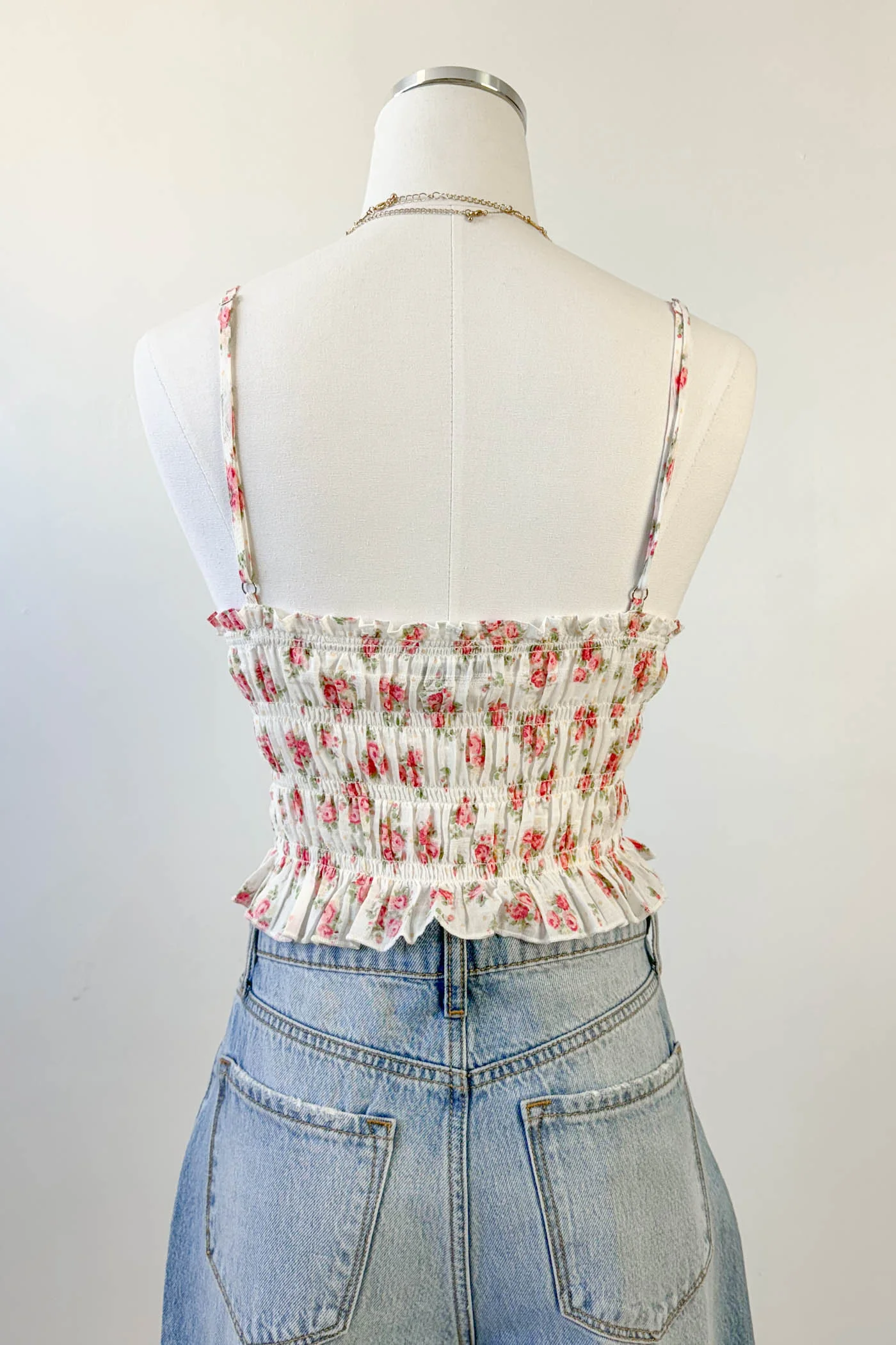 Floral Smocked Cami Top