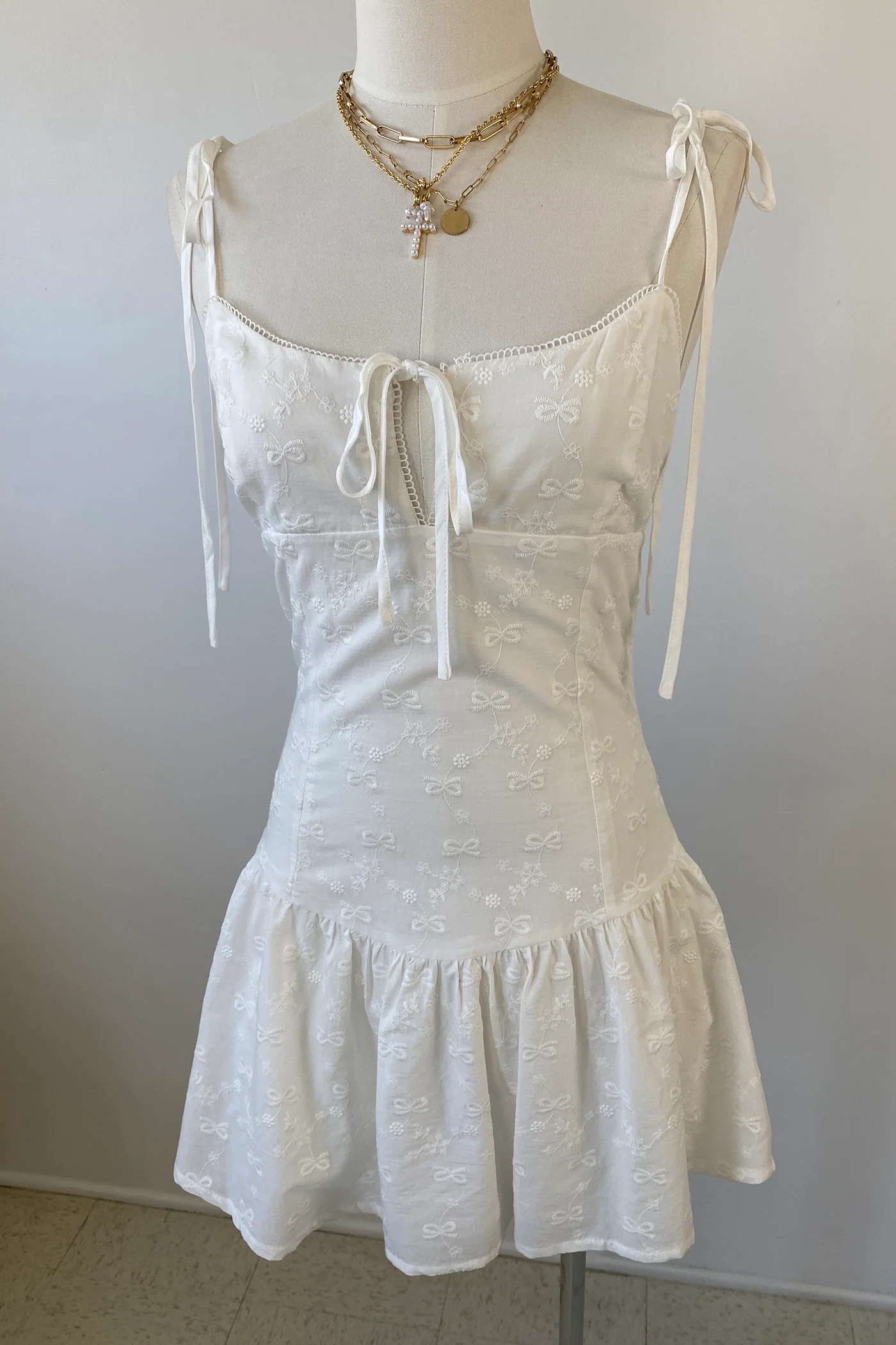 Embroidered Cami Mini Dress