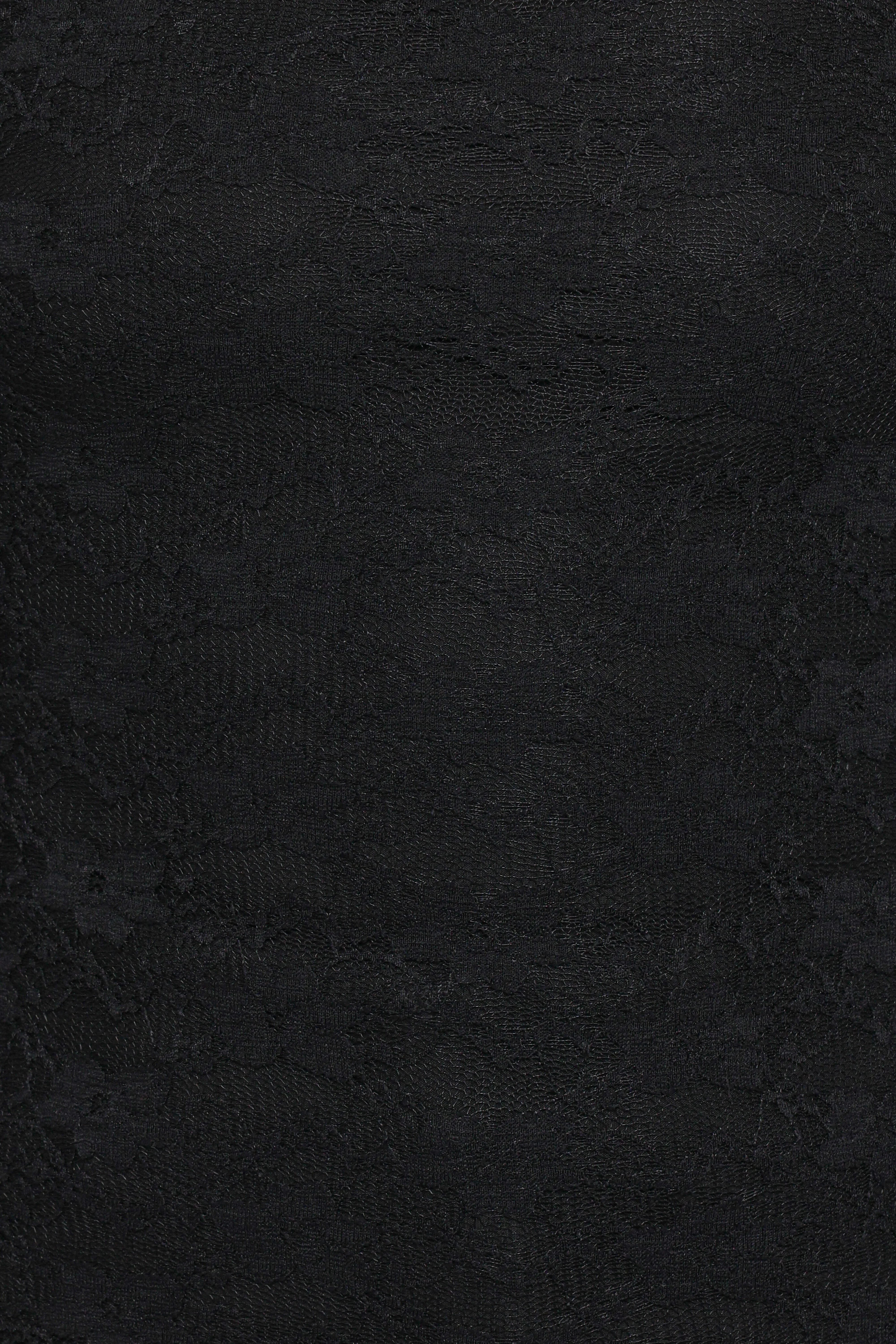 Skyler Square Neck Stretch Lace Top - Black