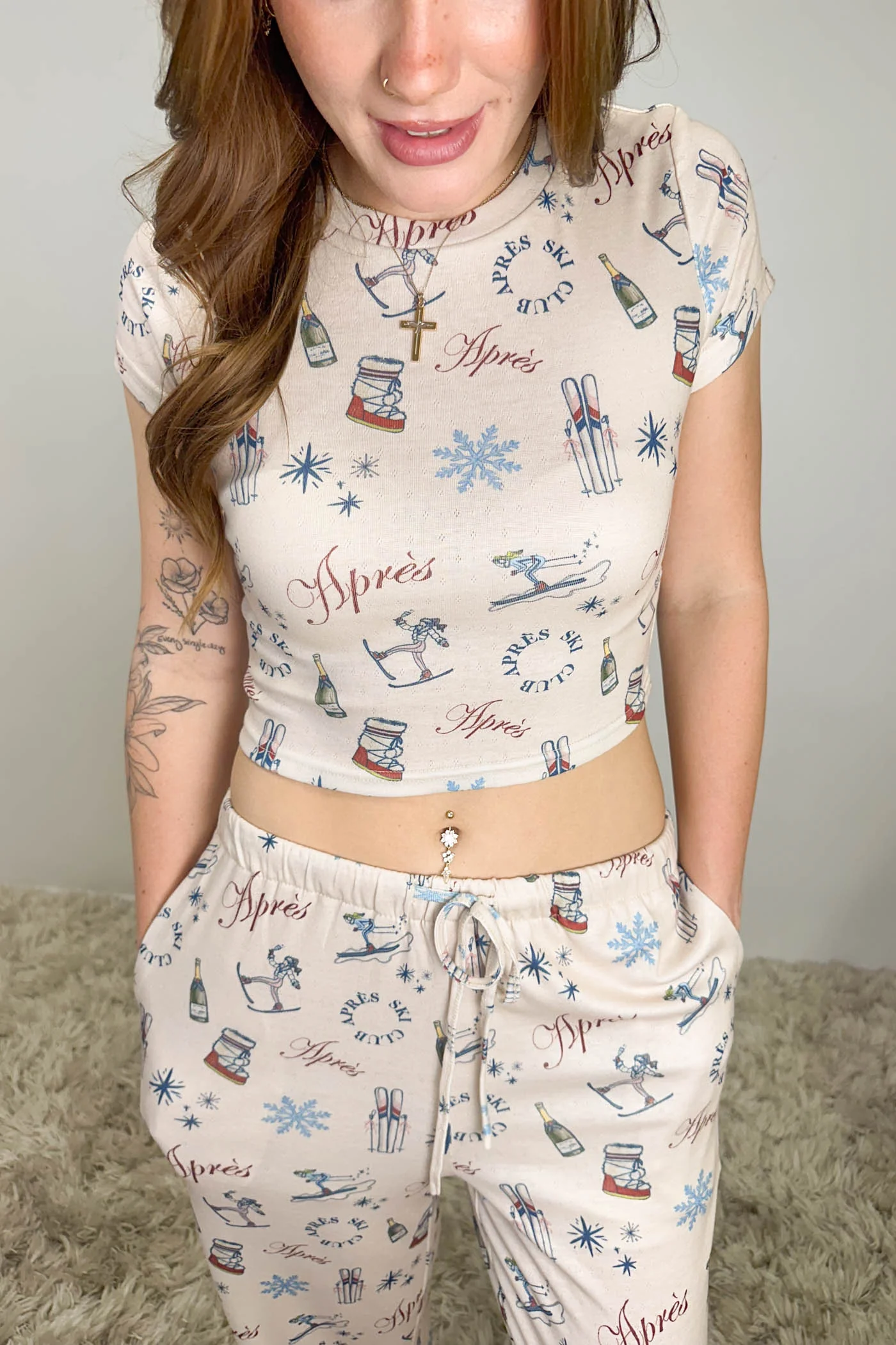 Apres Ski Short Sleeve Pajama Top