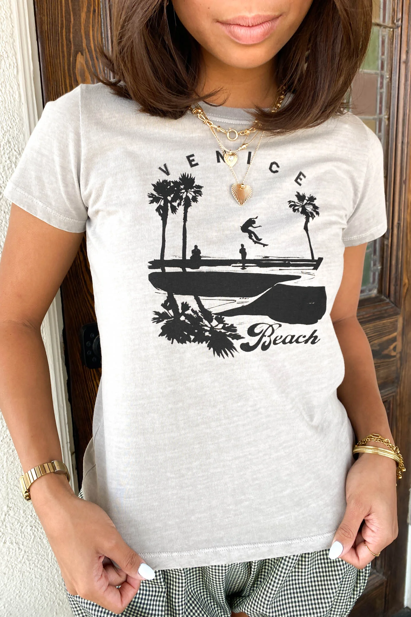 Venice Long Loose Graphic Baby Tee