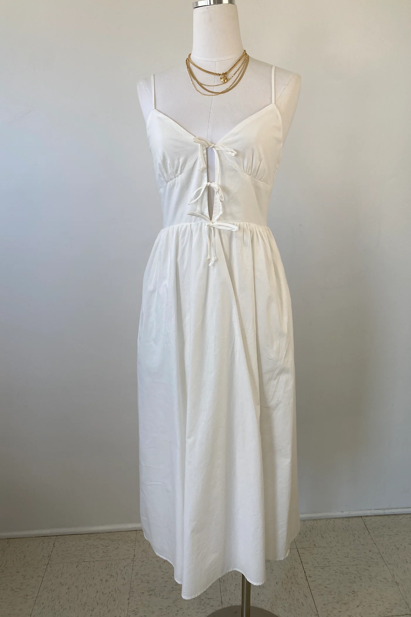 Front Tie Midi Dress