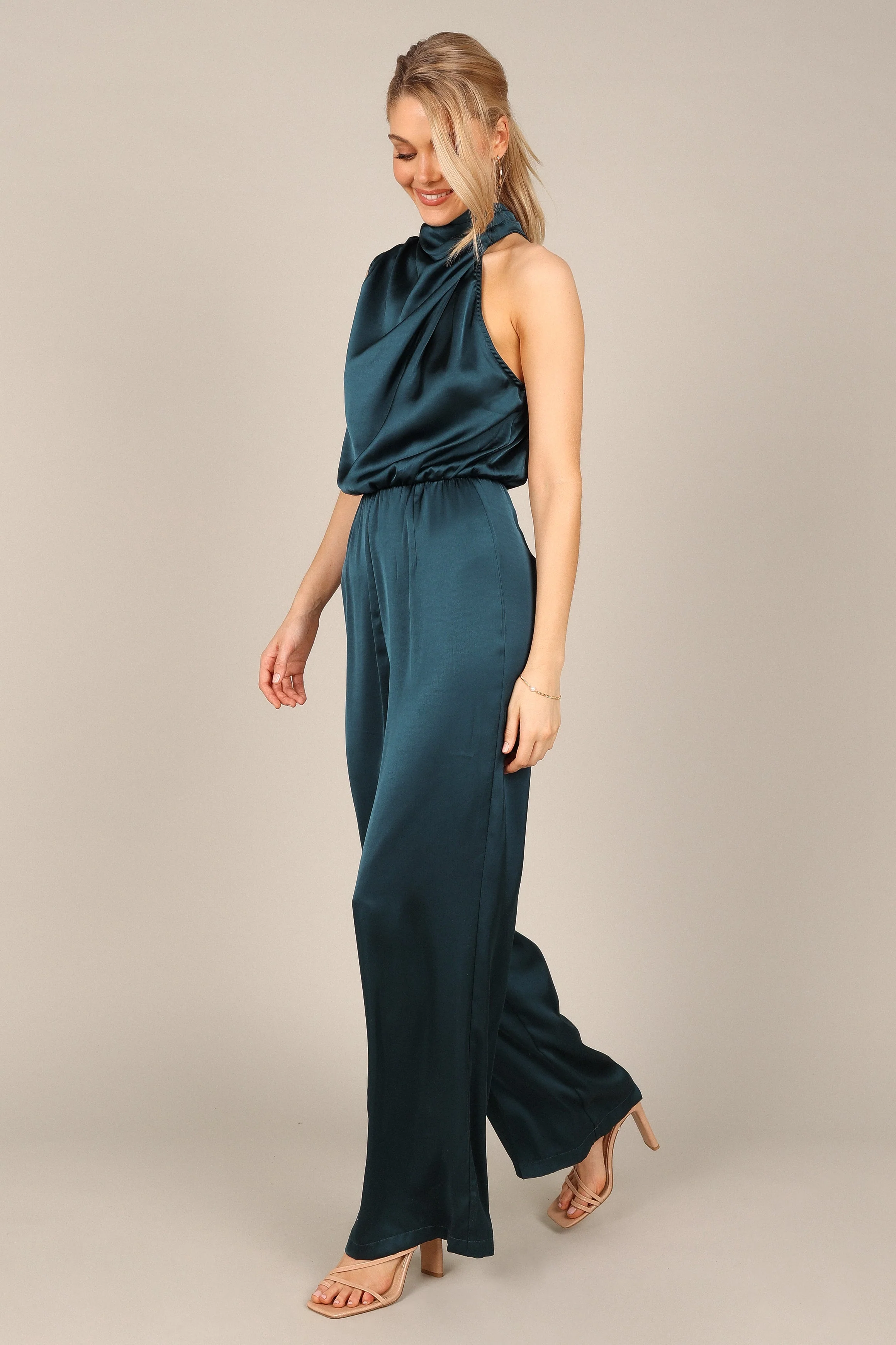 Savannah One Shoulder Jumpsuit - Teal