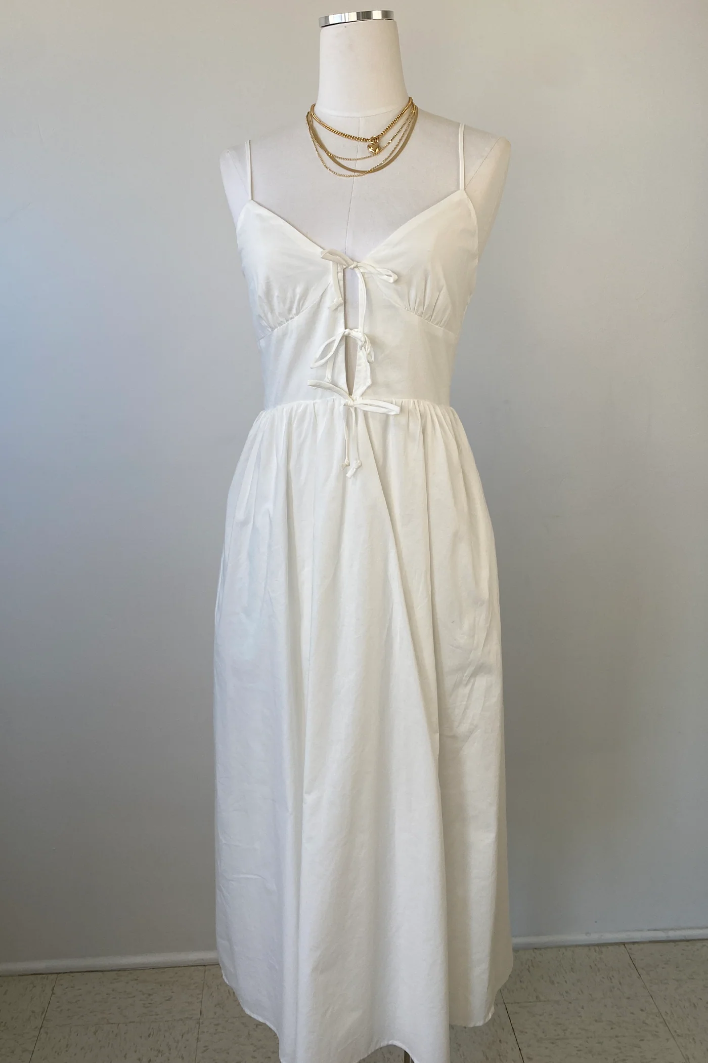 Front Tie Midi Dress