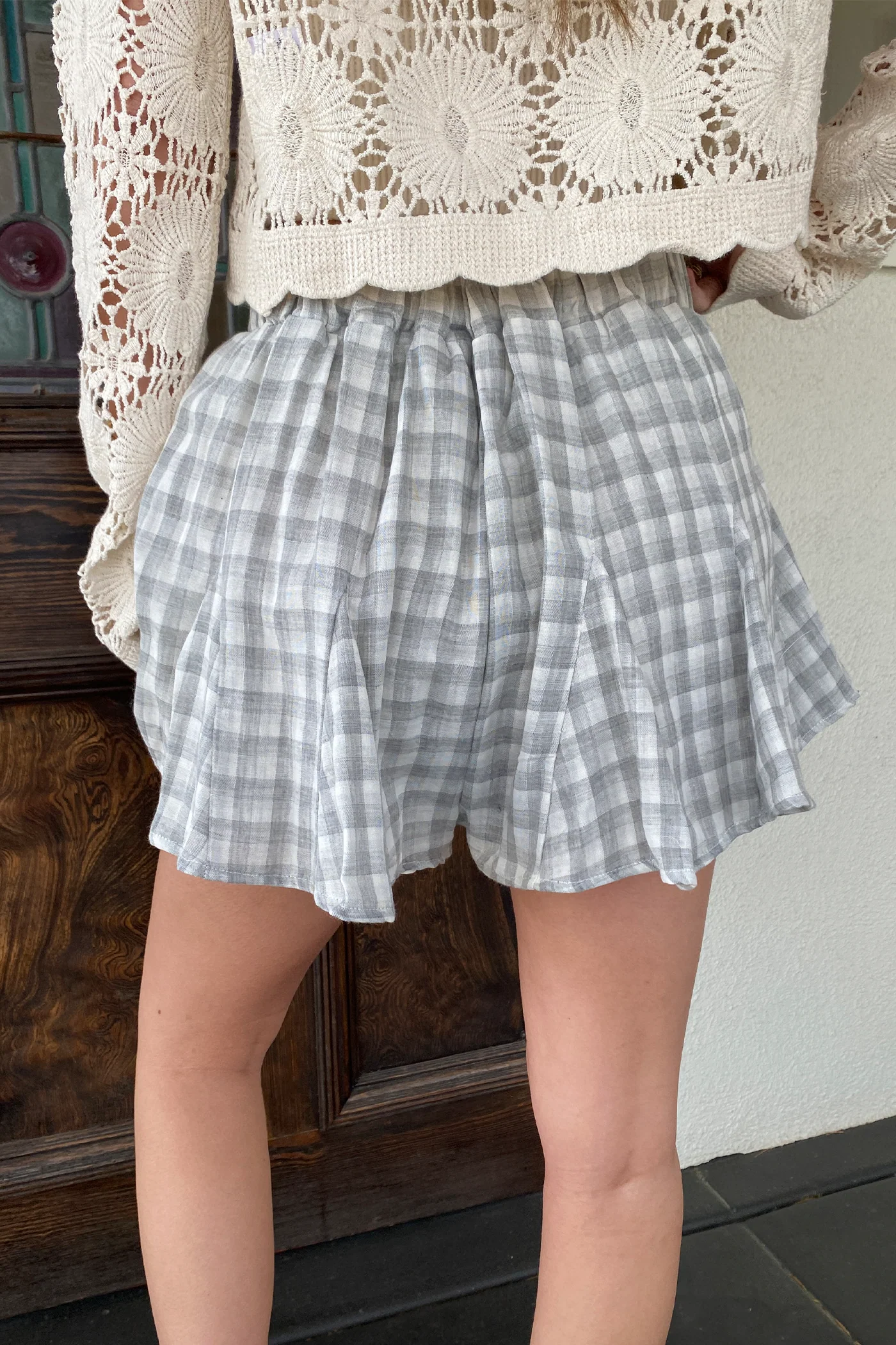 Gingham Short Skort