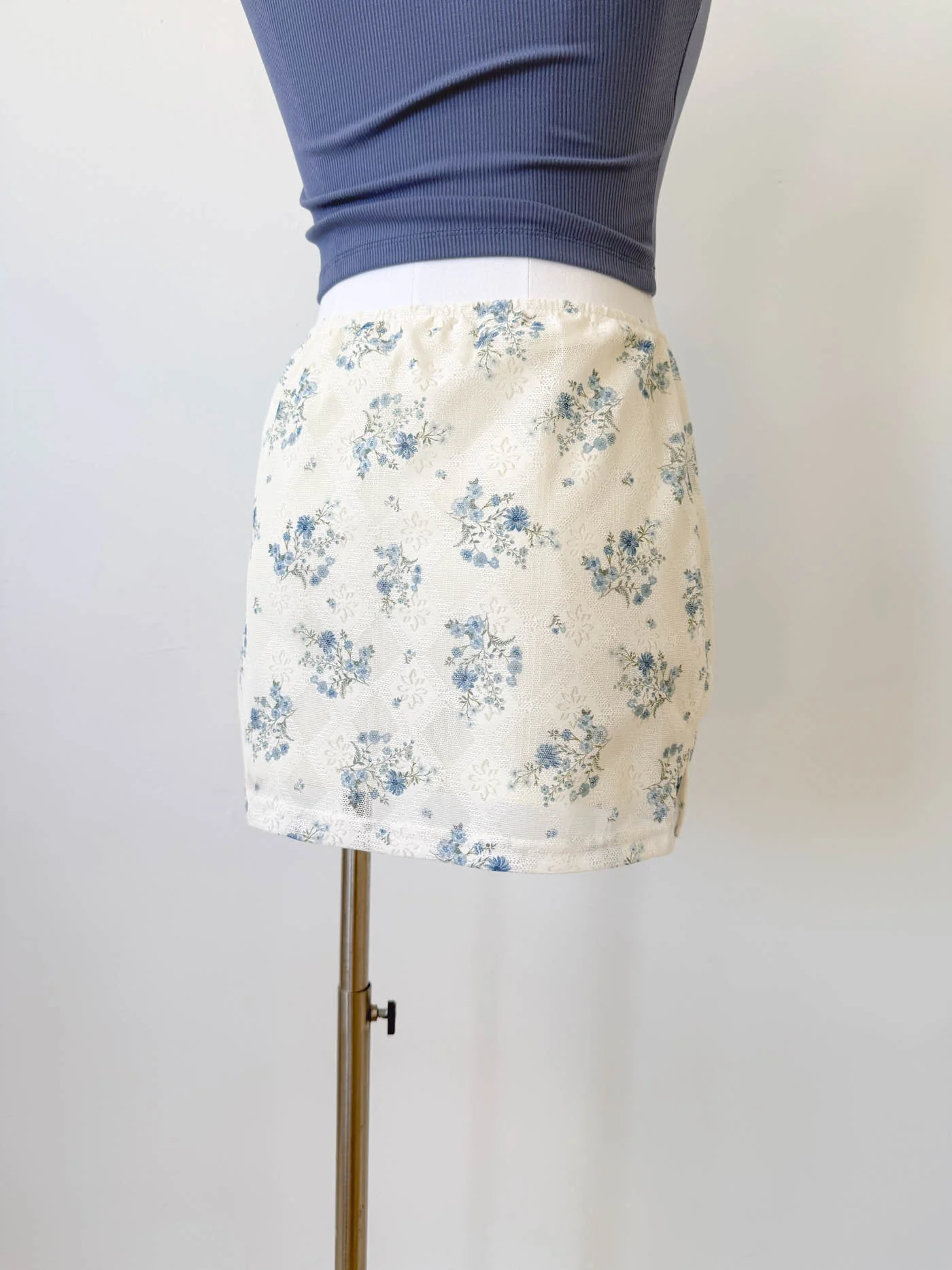 Floral Lace Mini Skirt