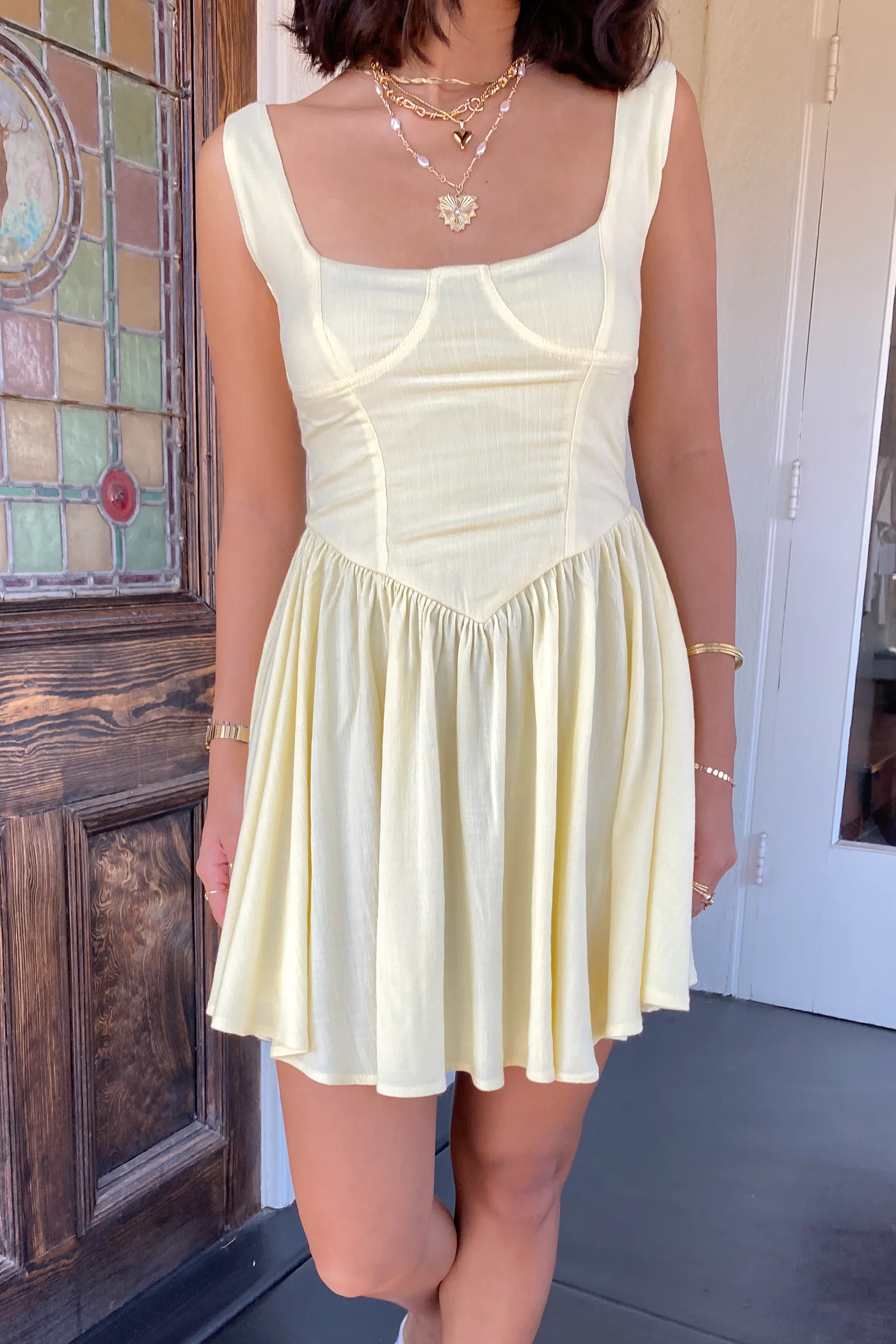 Sleeveless Corset Mini Dress