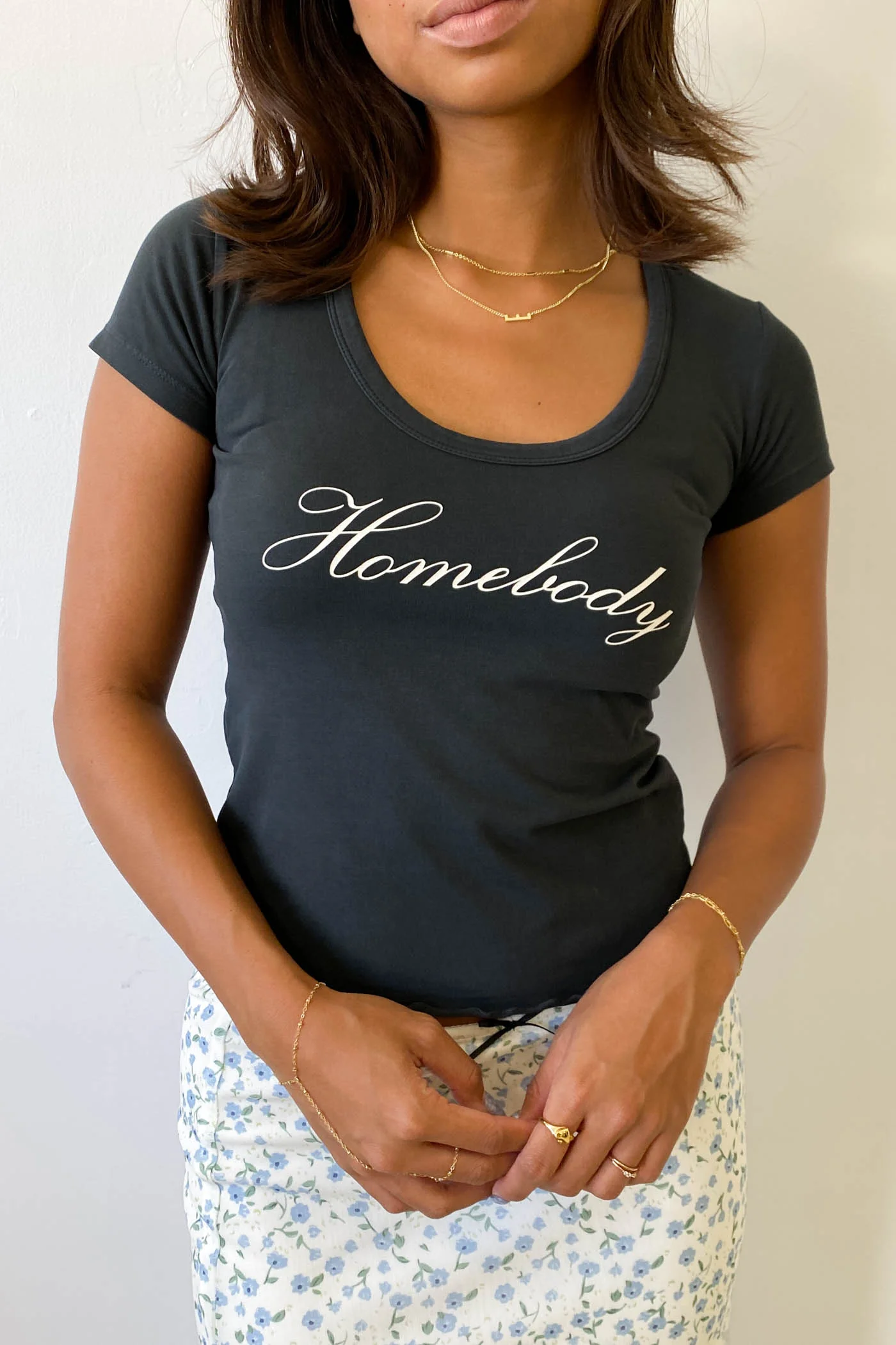 Homebody Scoop Neck Graphic Baby Tee