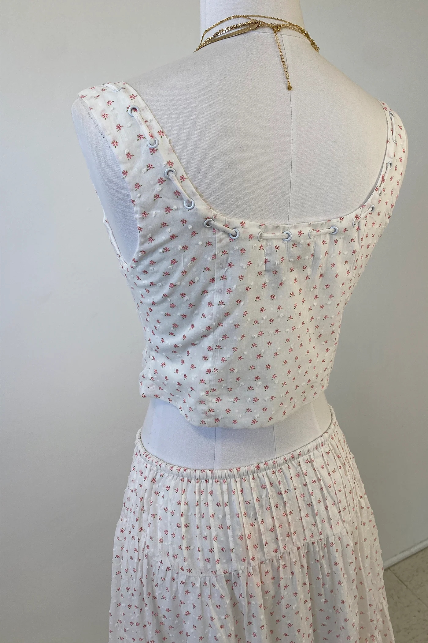 Sleeveless Floral Corset Top