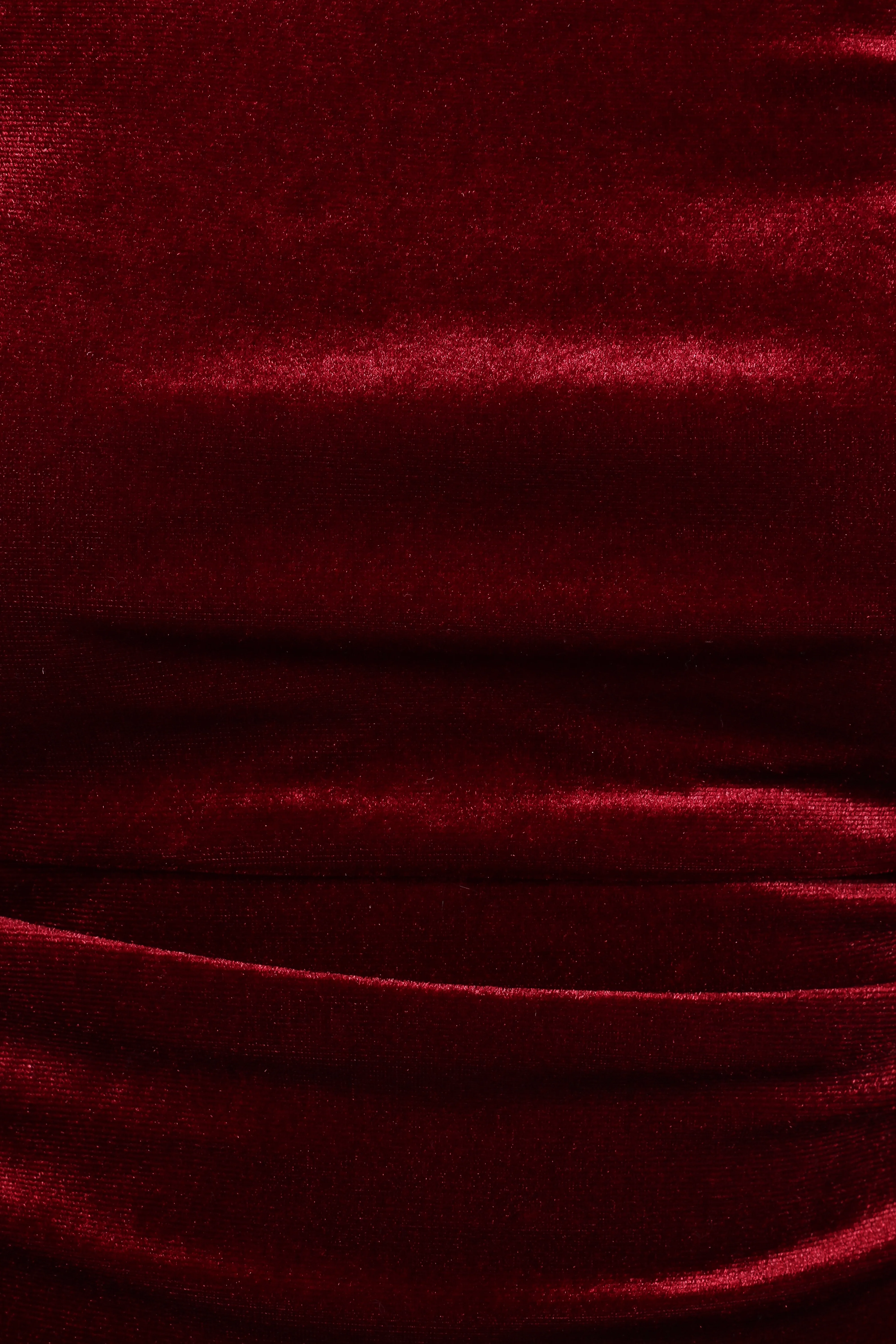 Nissa Velvet Top - Burgundy