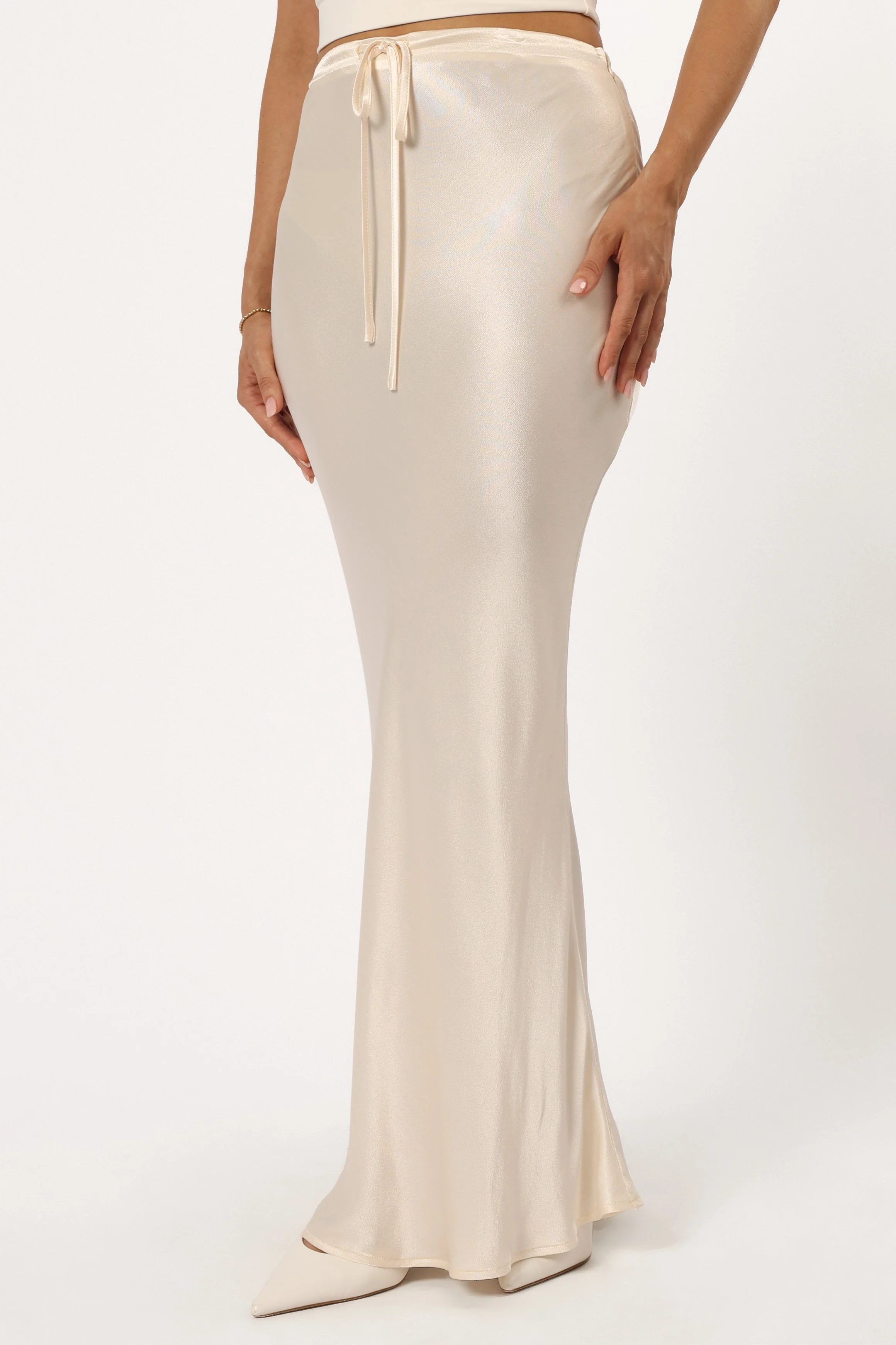 Negin Midi Skirt - Cream