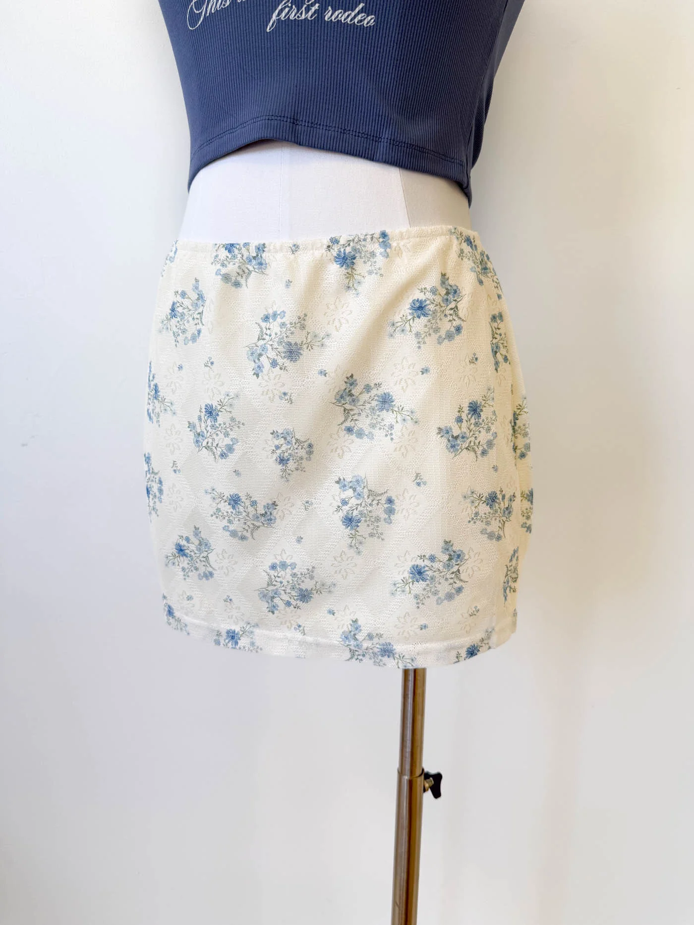 Floral Lace Mini Skirt