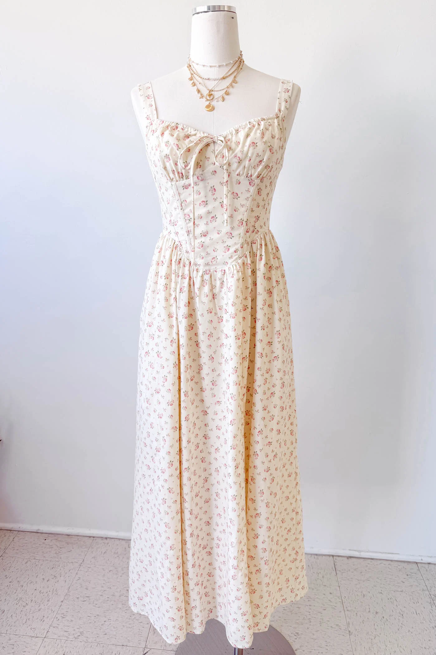 Floral Corset Maxi Dress