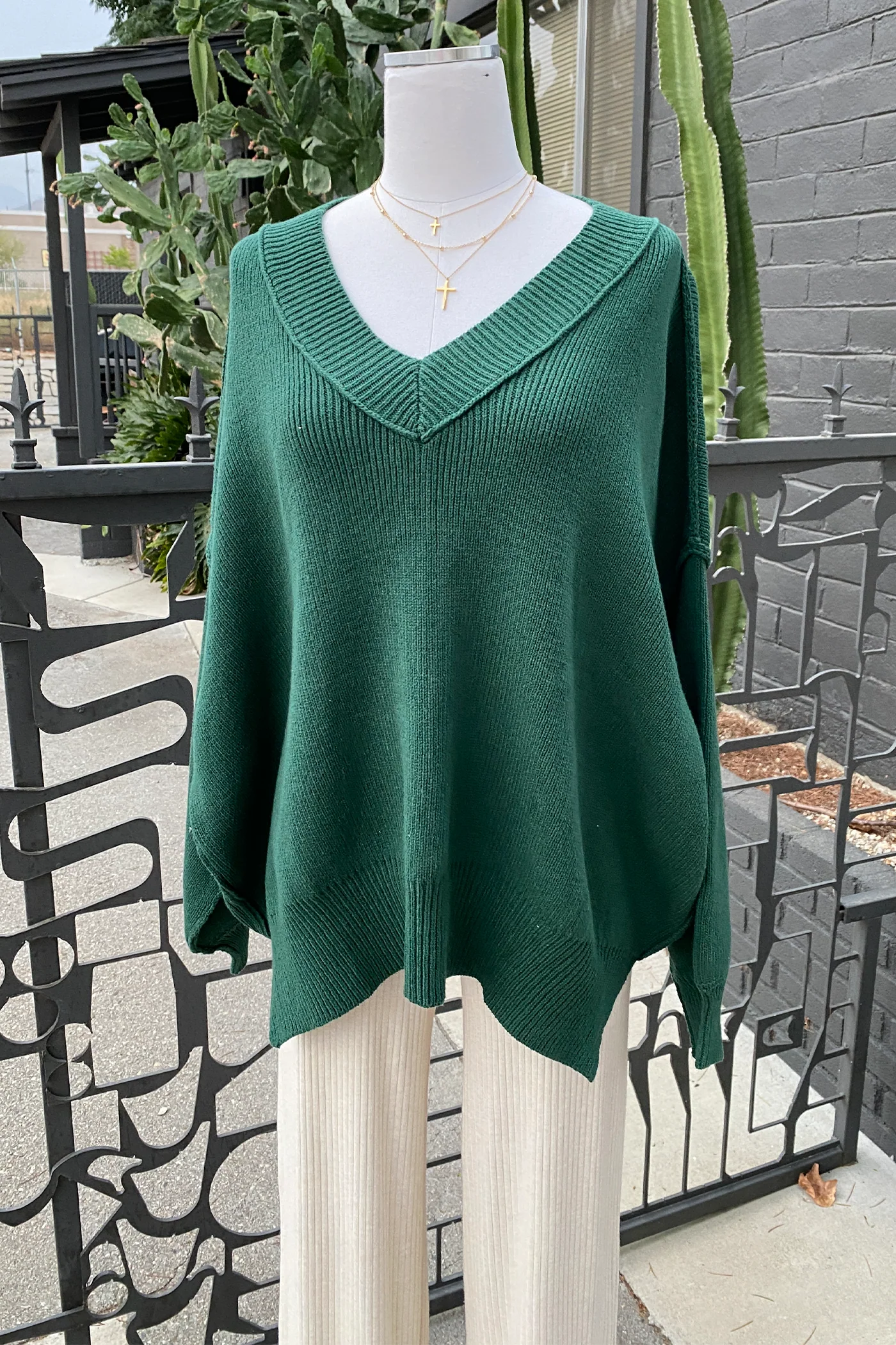 Reverse Stitch Knit Sweater by For Good