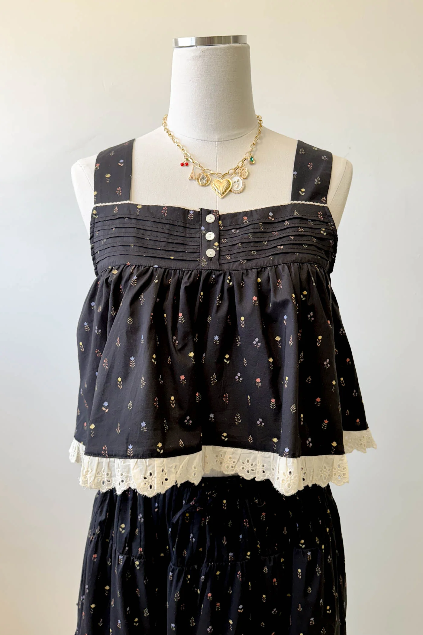 Lacey Floral Babydoll Top