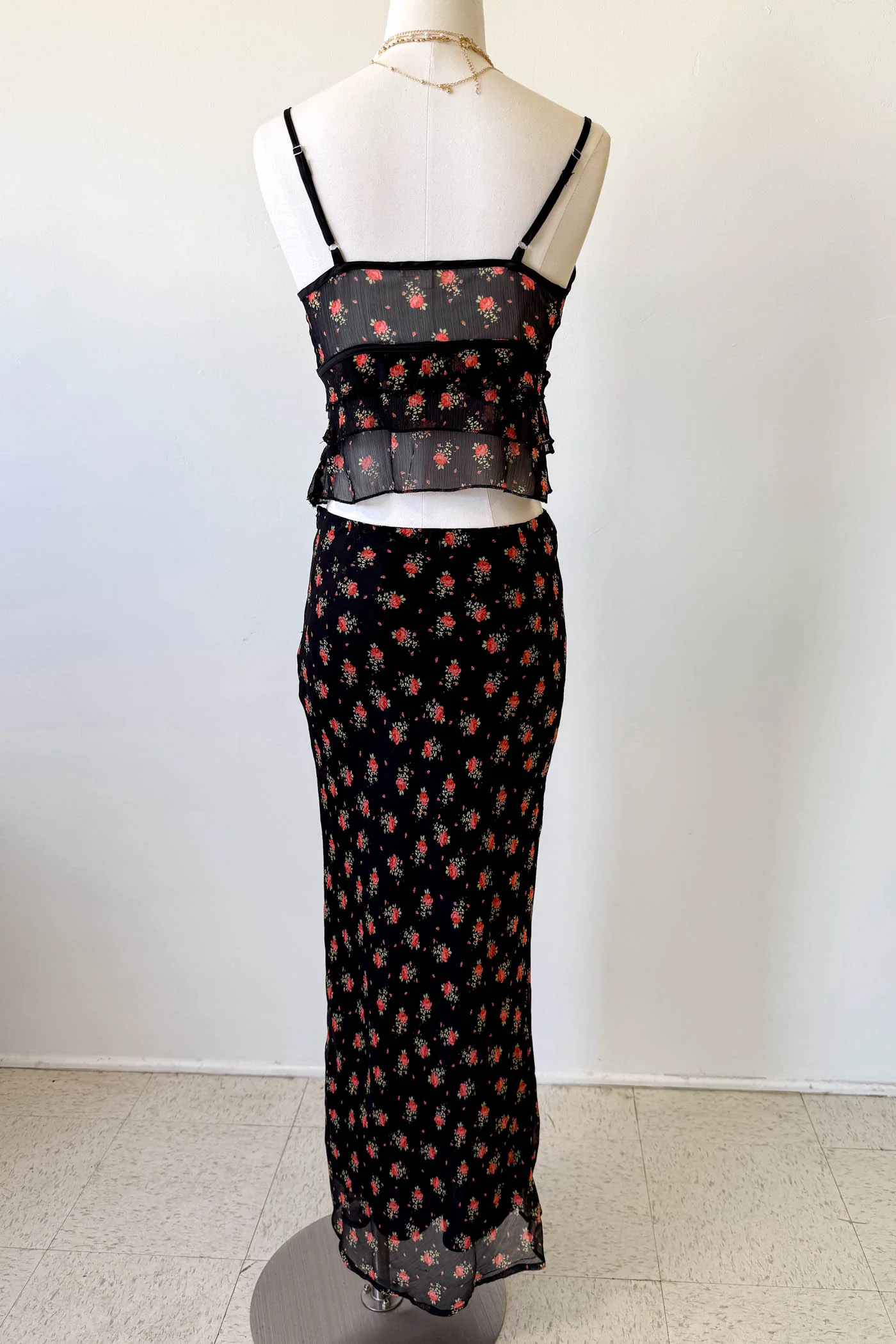 Stretch Lace Maxi Skirt