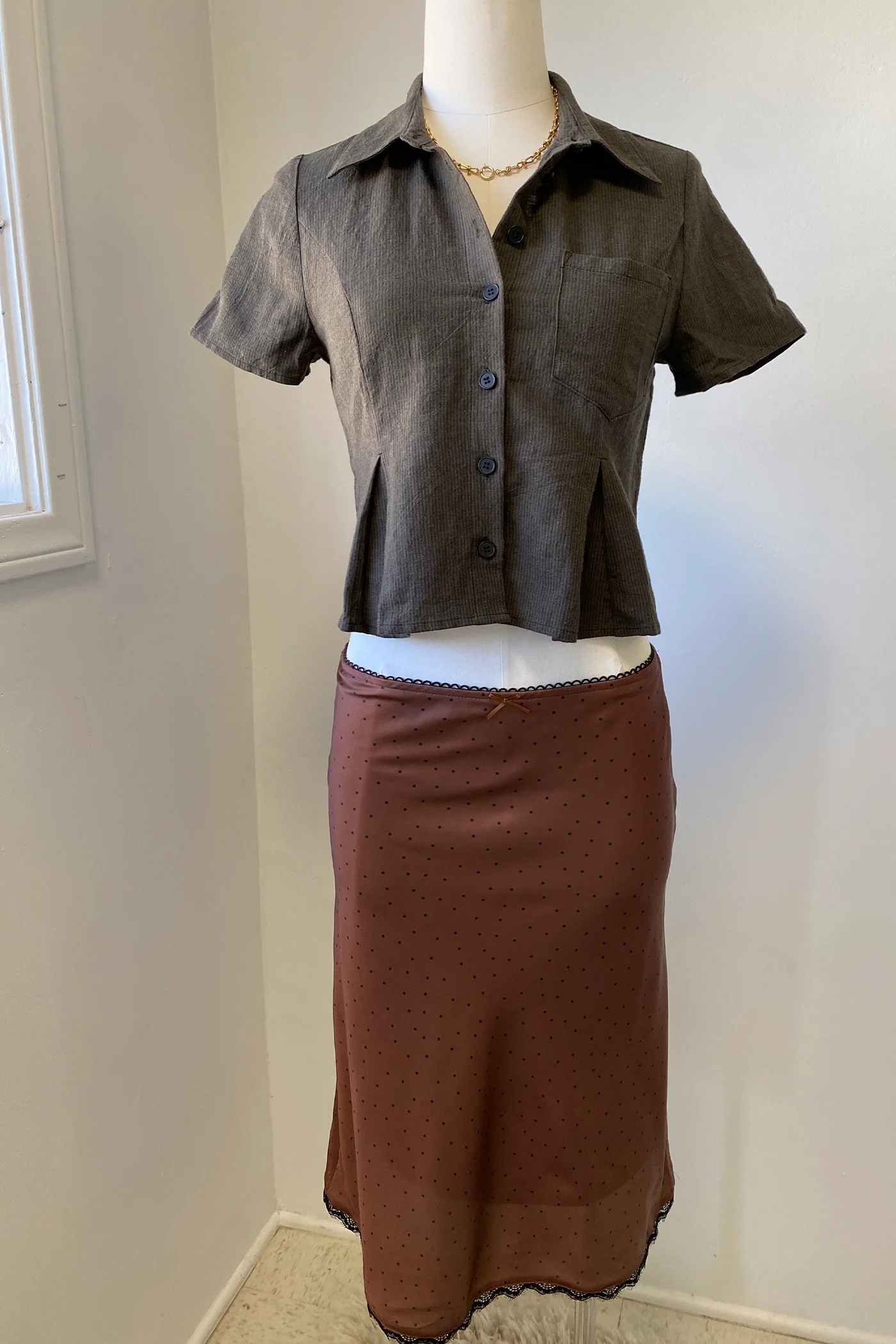 Striped Button Up Top