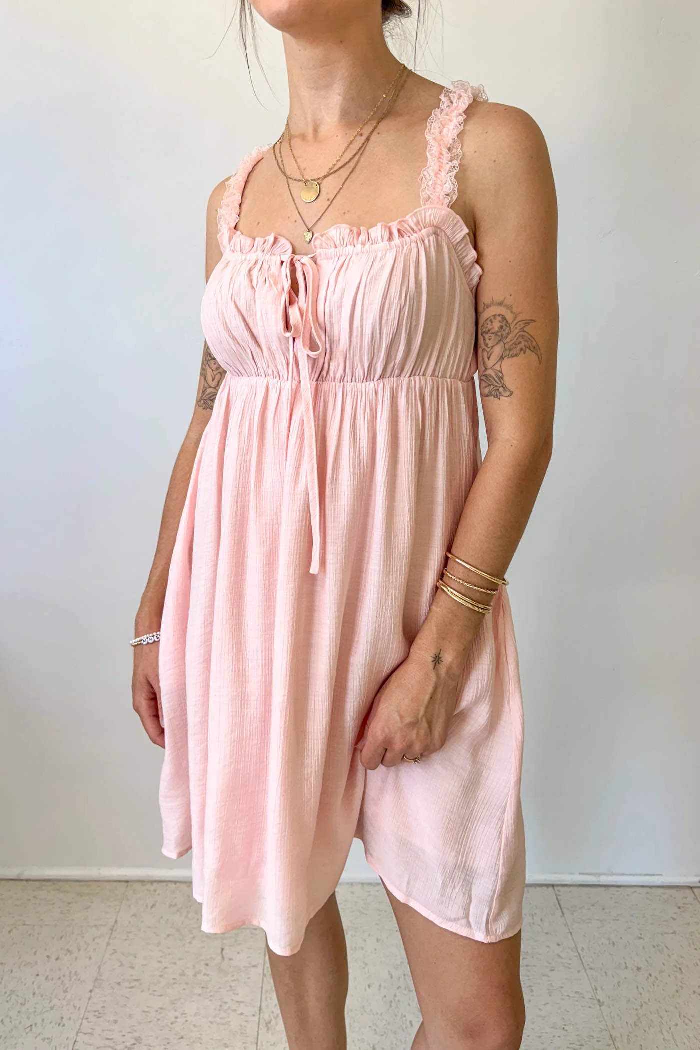 Lacey Babydoll Mini Dress