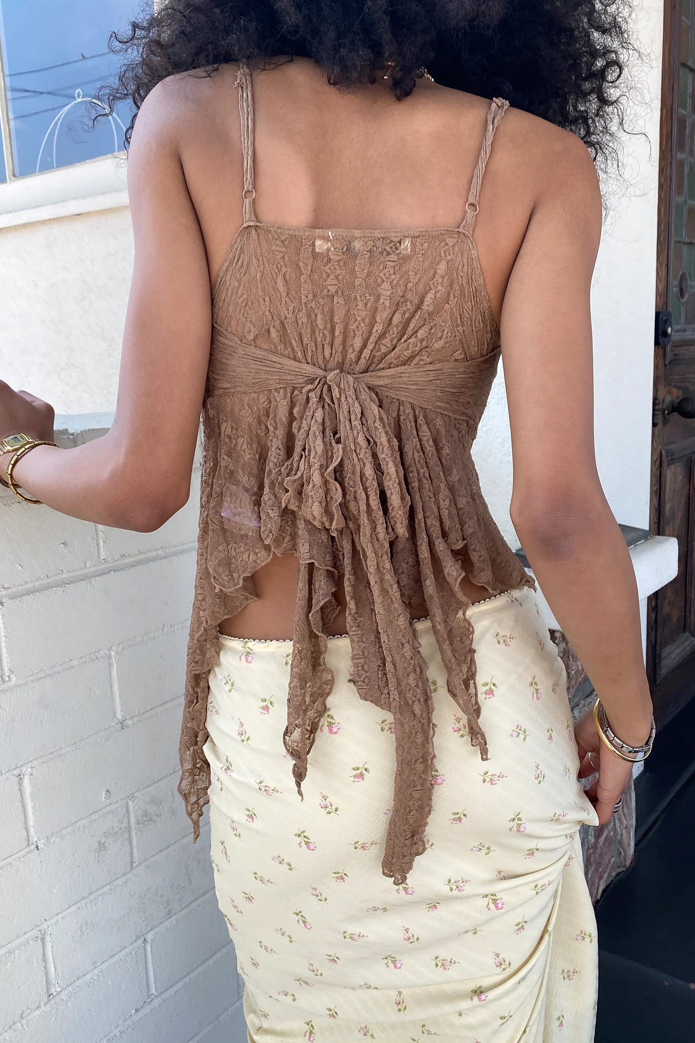 Stretch Lace Wrap Top