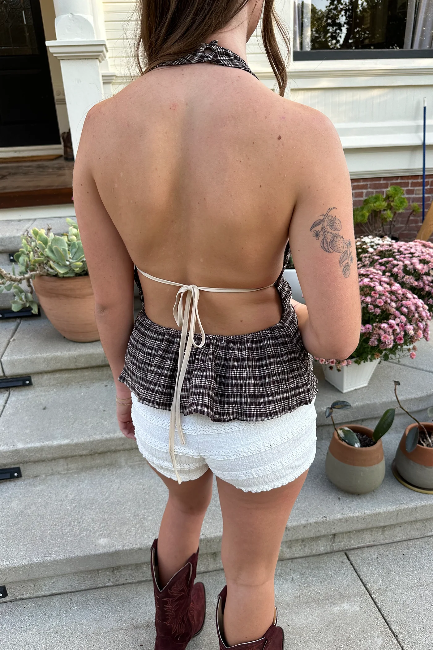 Split Front Halter Top