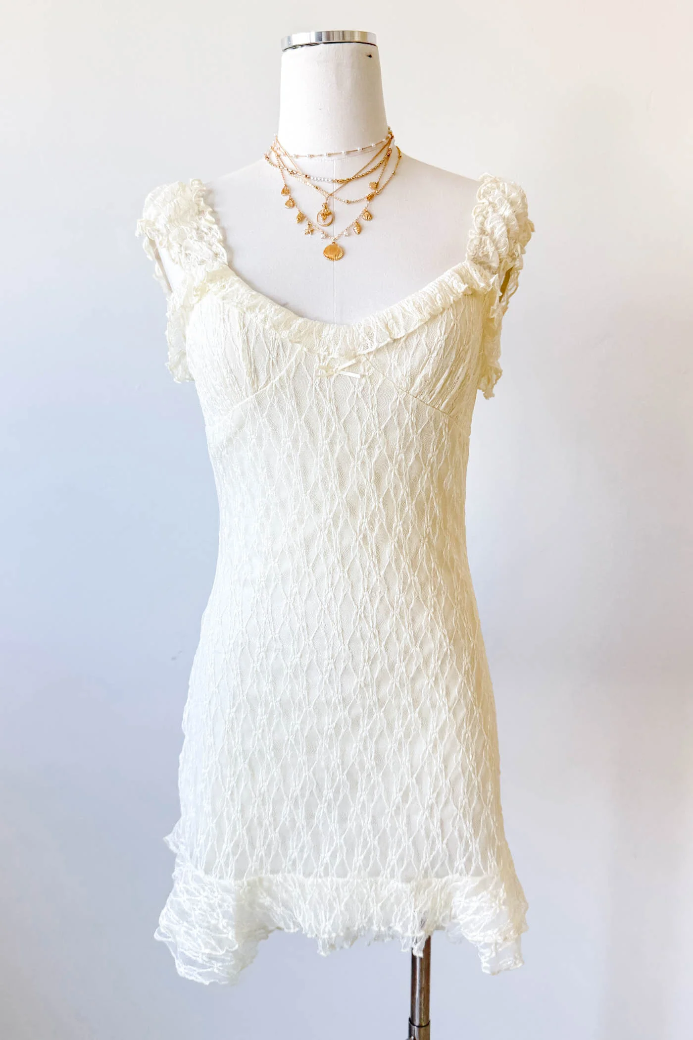 Lacey Ruffled Mini Dress