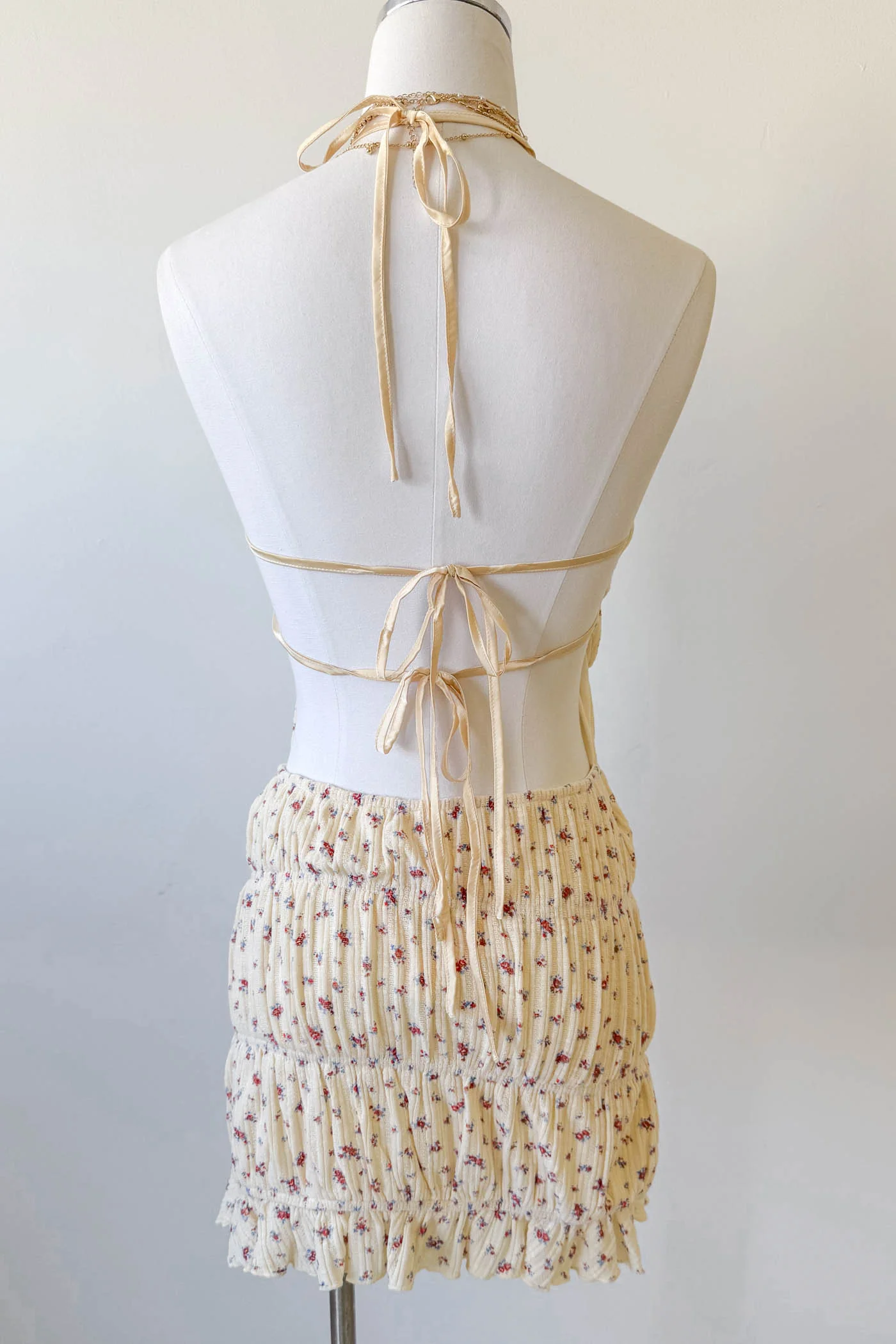 Backless Knit Halter Dress