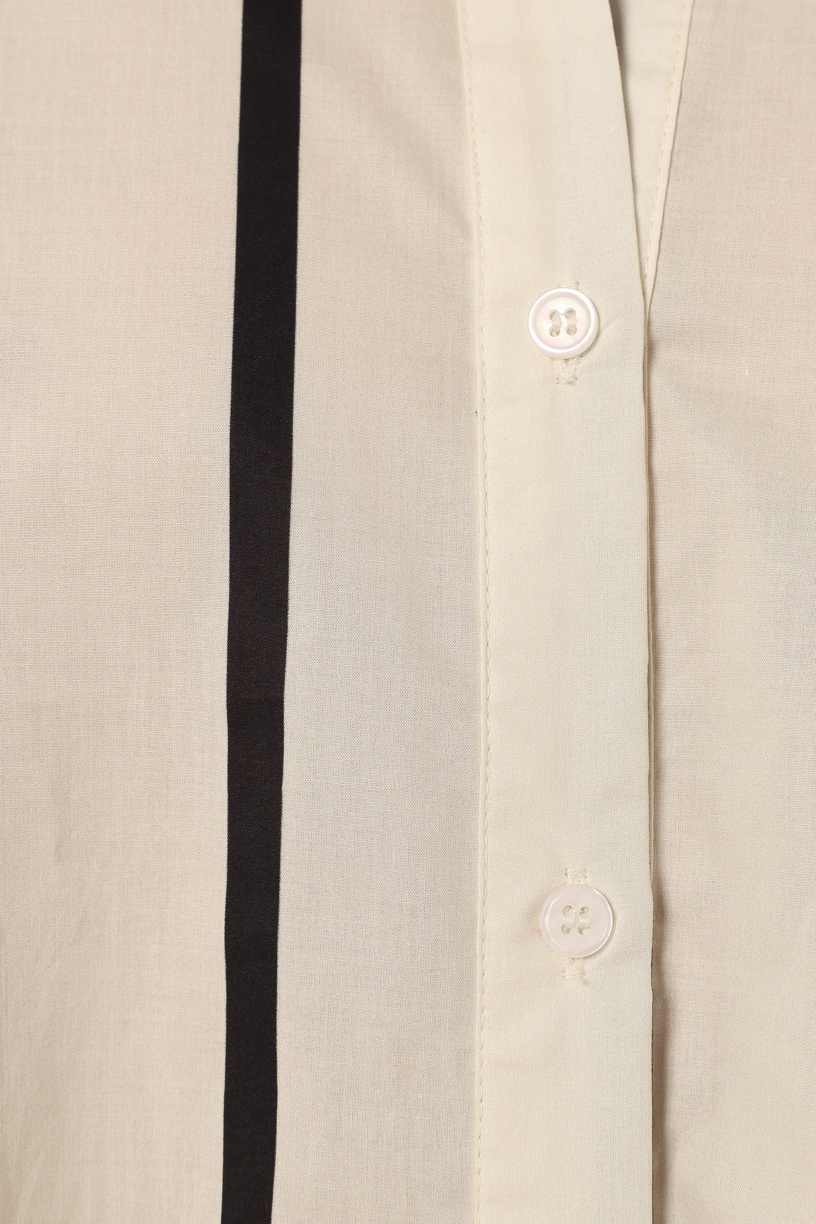Silvia Button Down Shirt - Cream Stripe