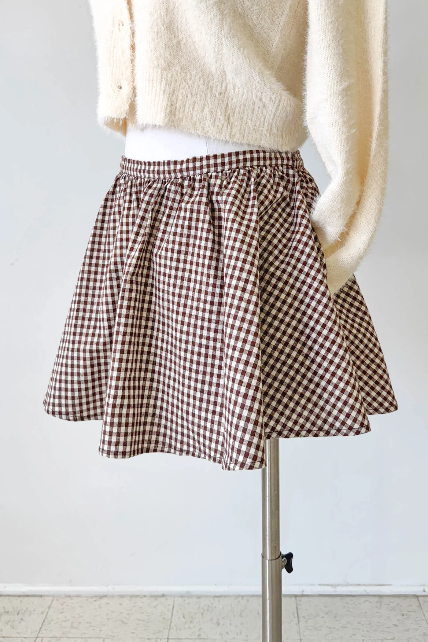 Gingham Mini Skirt
