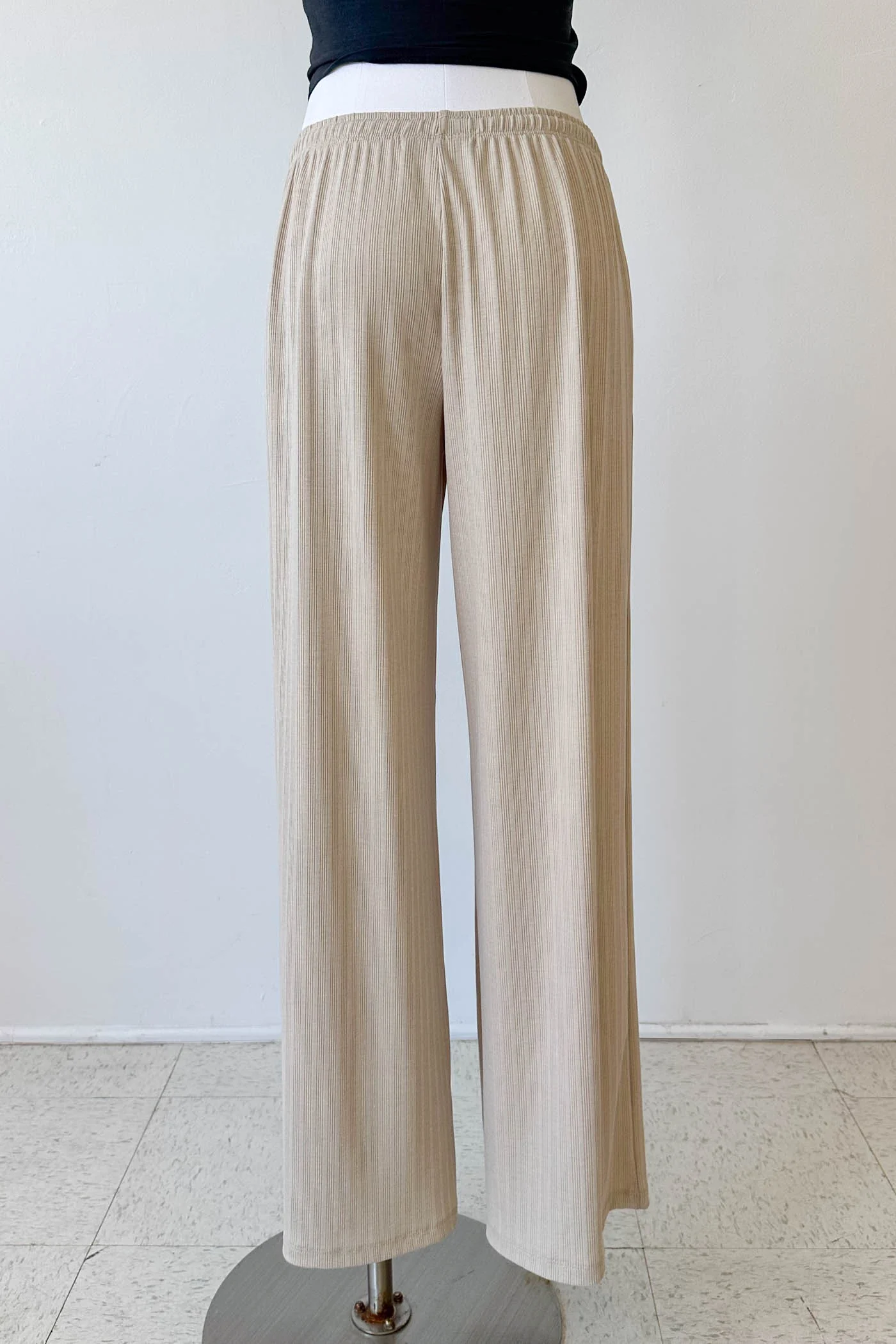 Wide Leg Ribbed Pants
