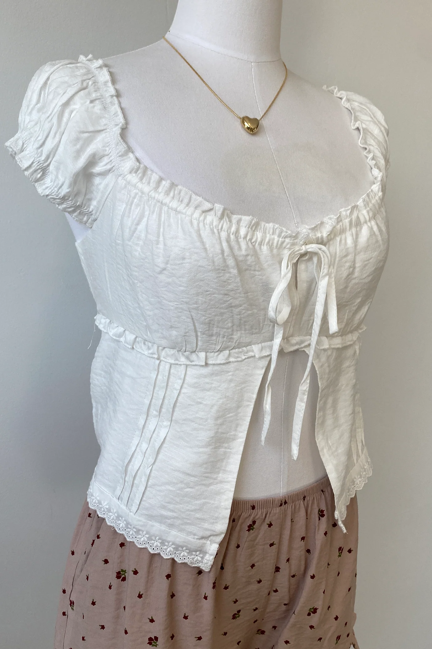 Split Front Babydoll Top