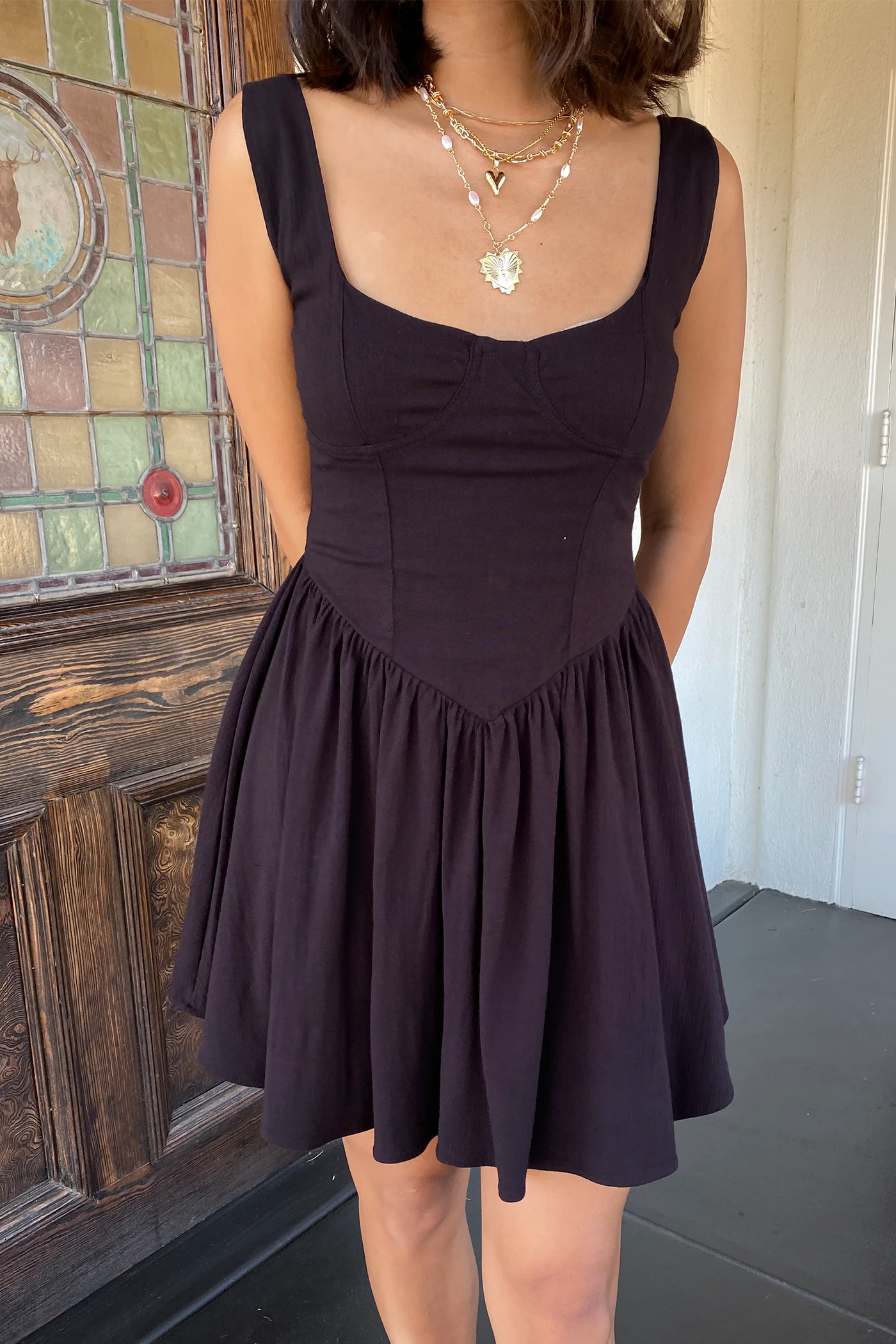 Sleeveless Corset Mini Dress