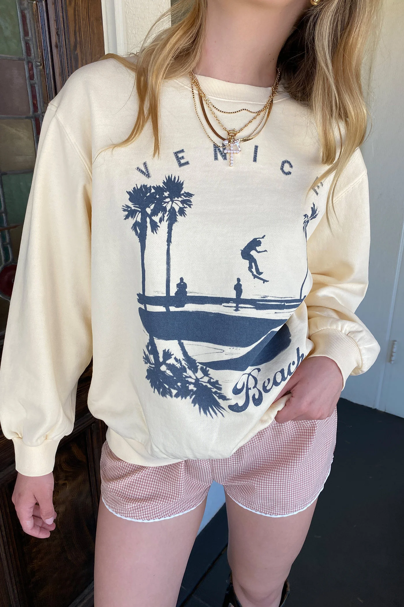 Venice Beach Graphic Crew Sweatshirt