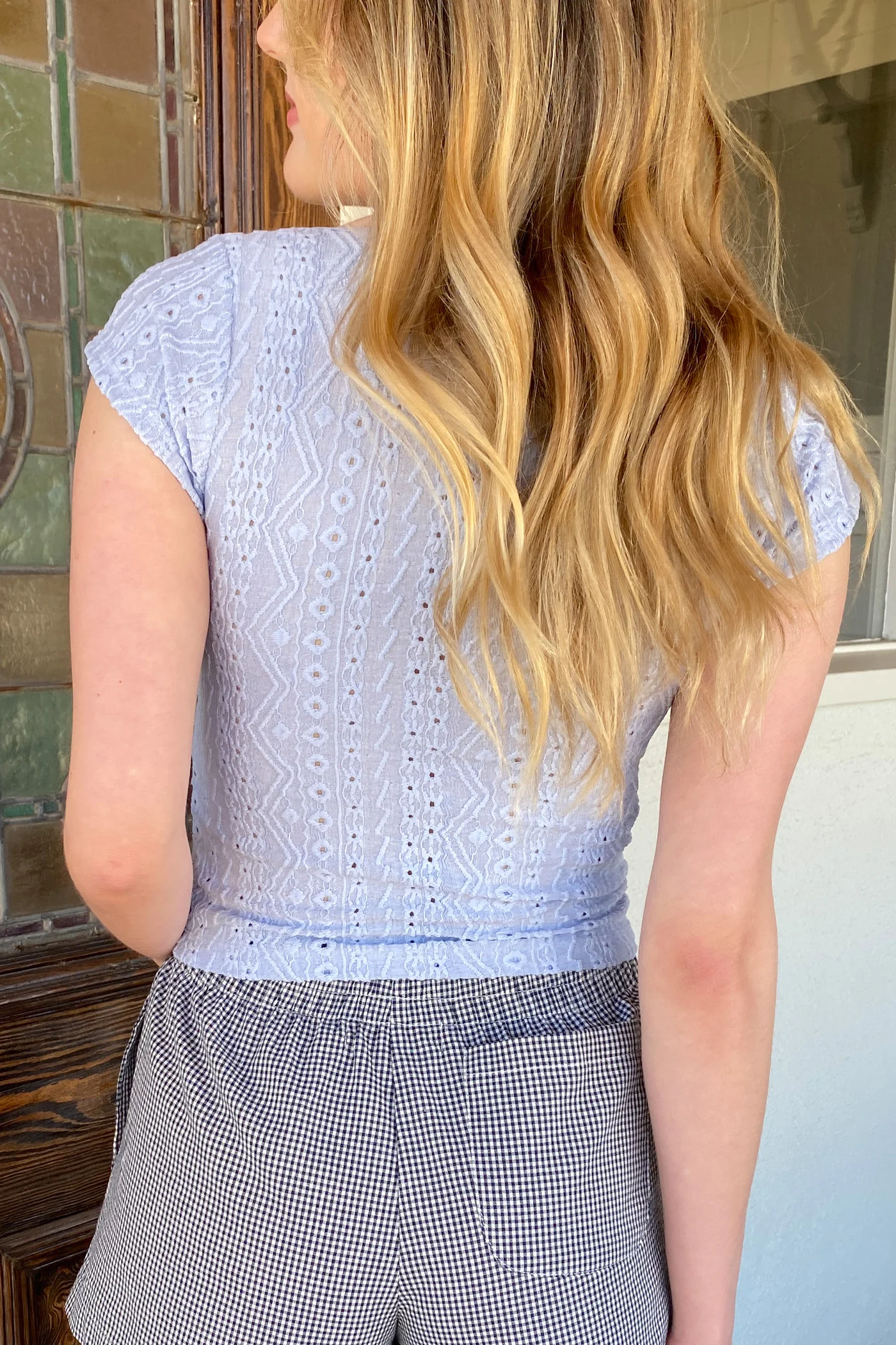 Eyelet Stretch Lace Top