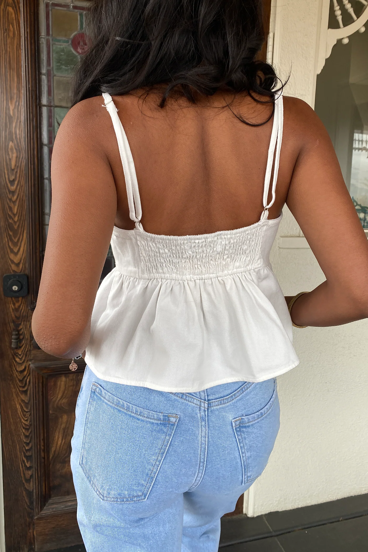 Denim Babydoll Cami Top