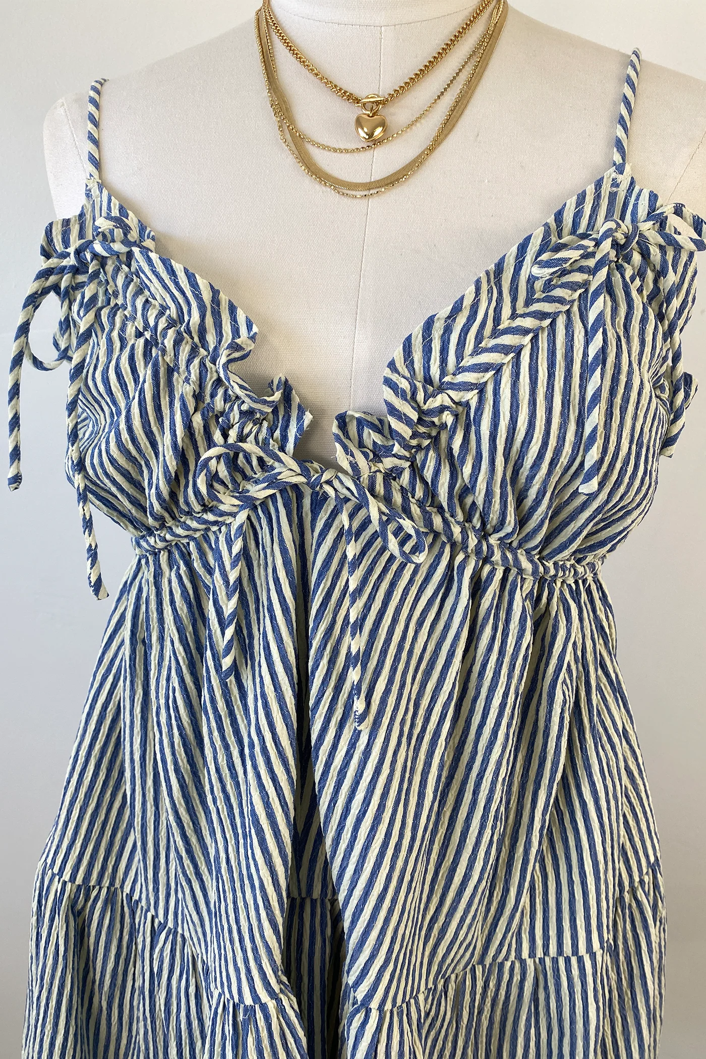 Striped Ruffle Mini Dress
