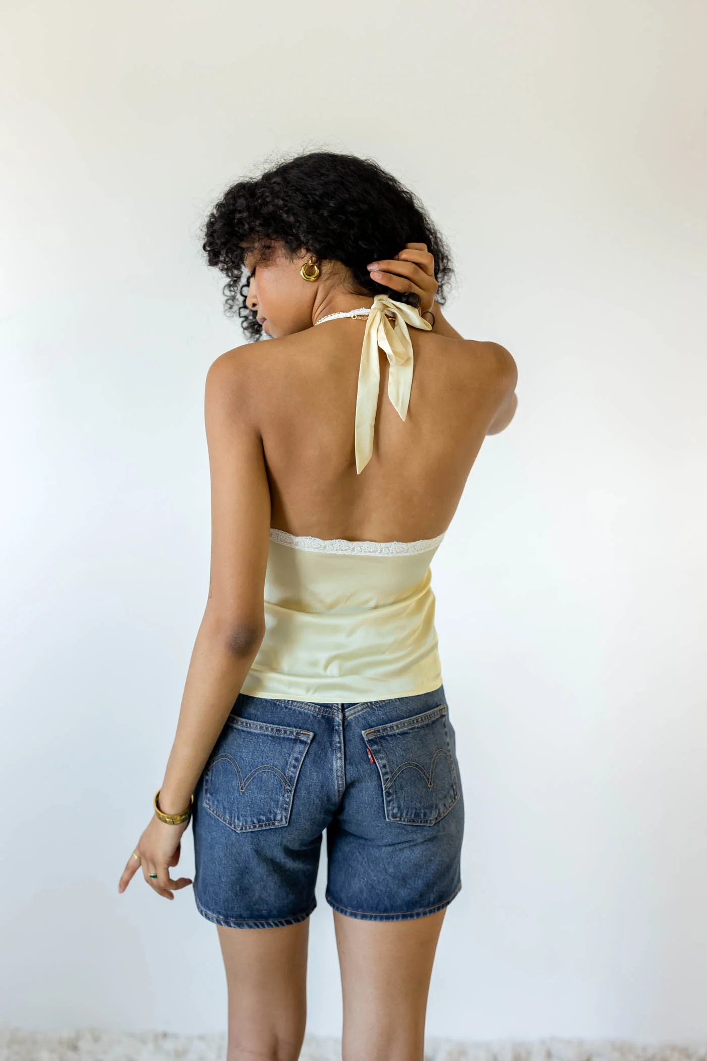 Lacey Satin Halter Top