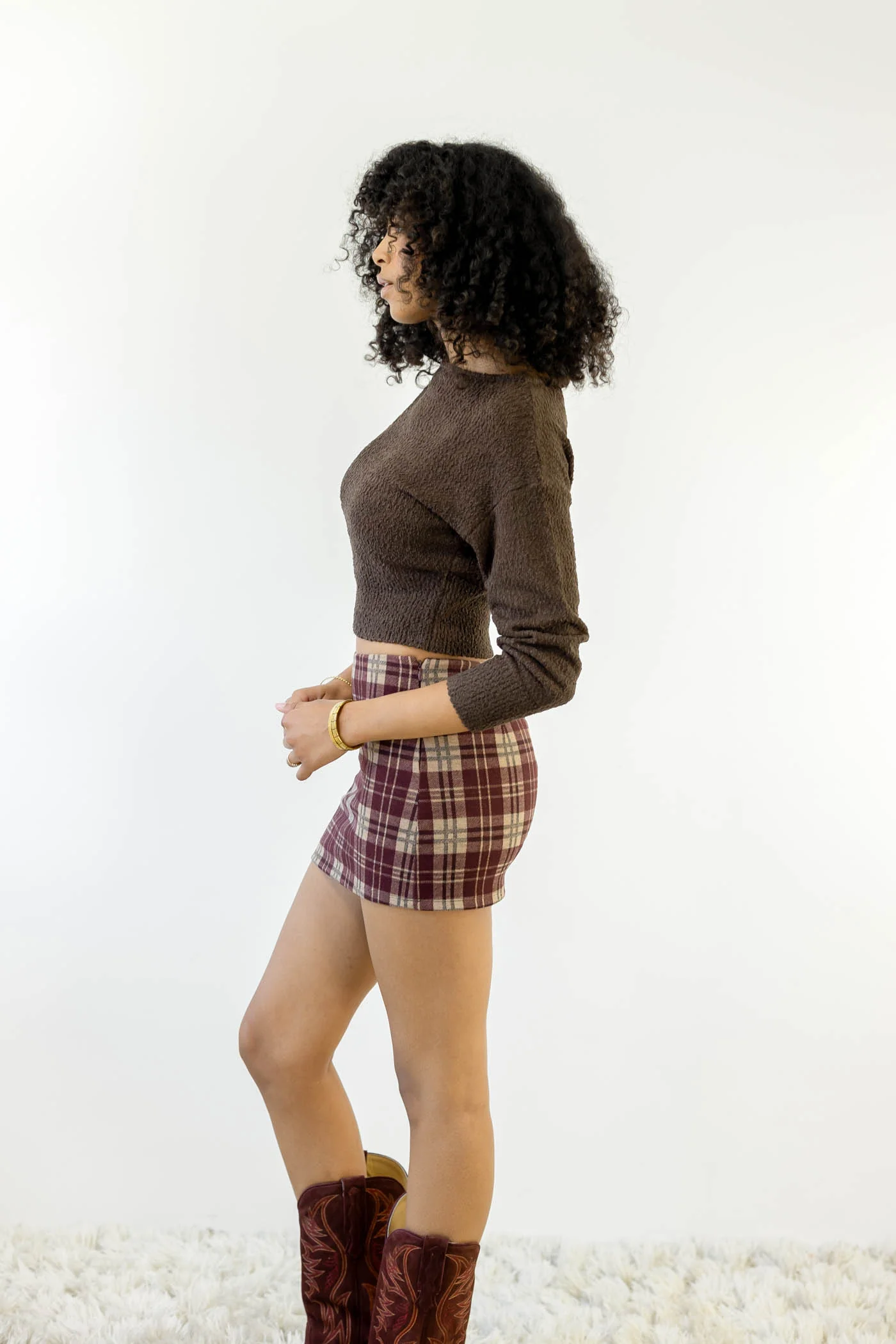 Plaid Mini Skort