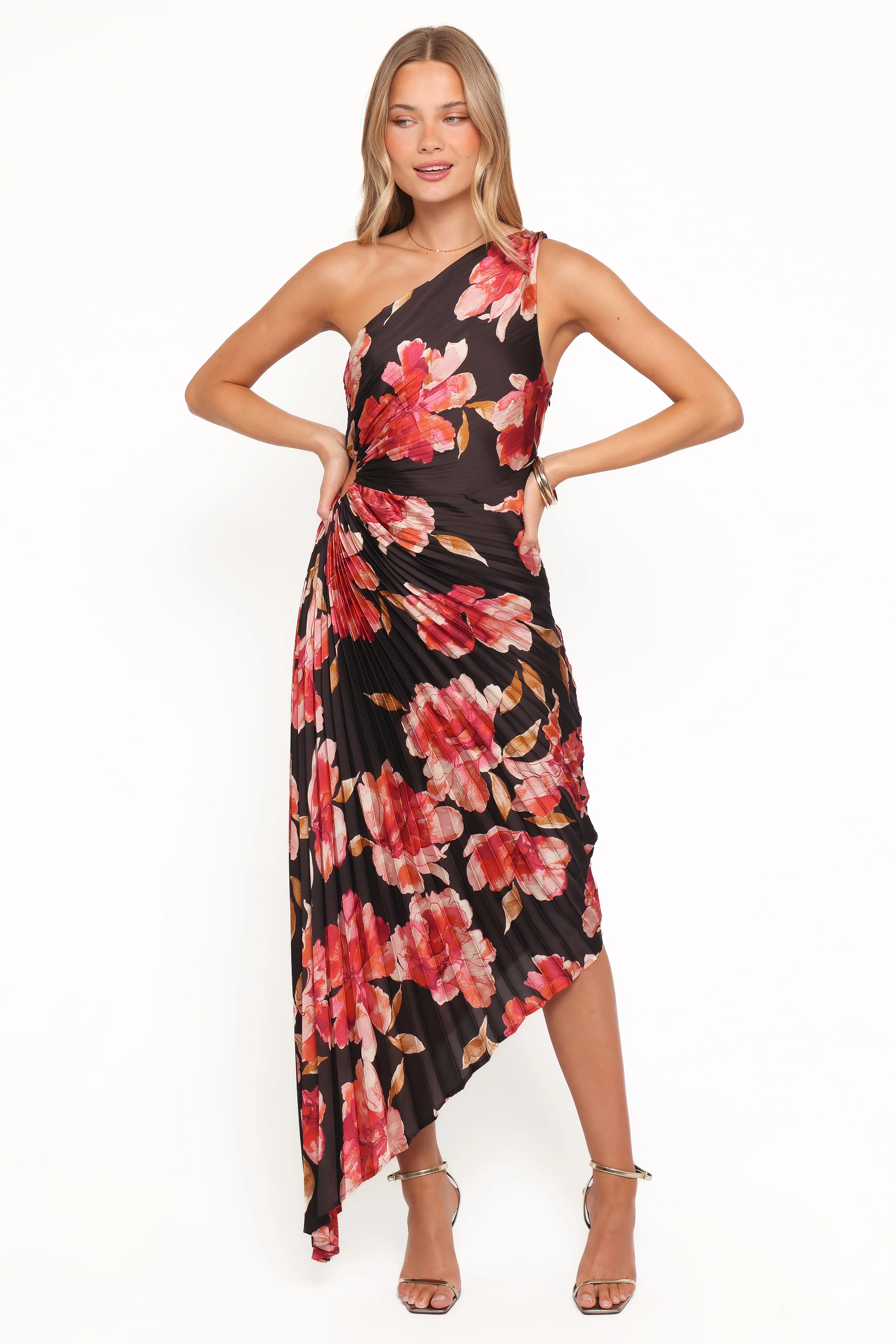 Kleo One Shoulder Maxi Dress - Midnight Orchid