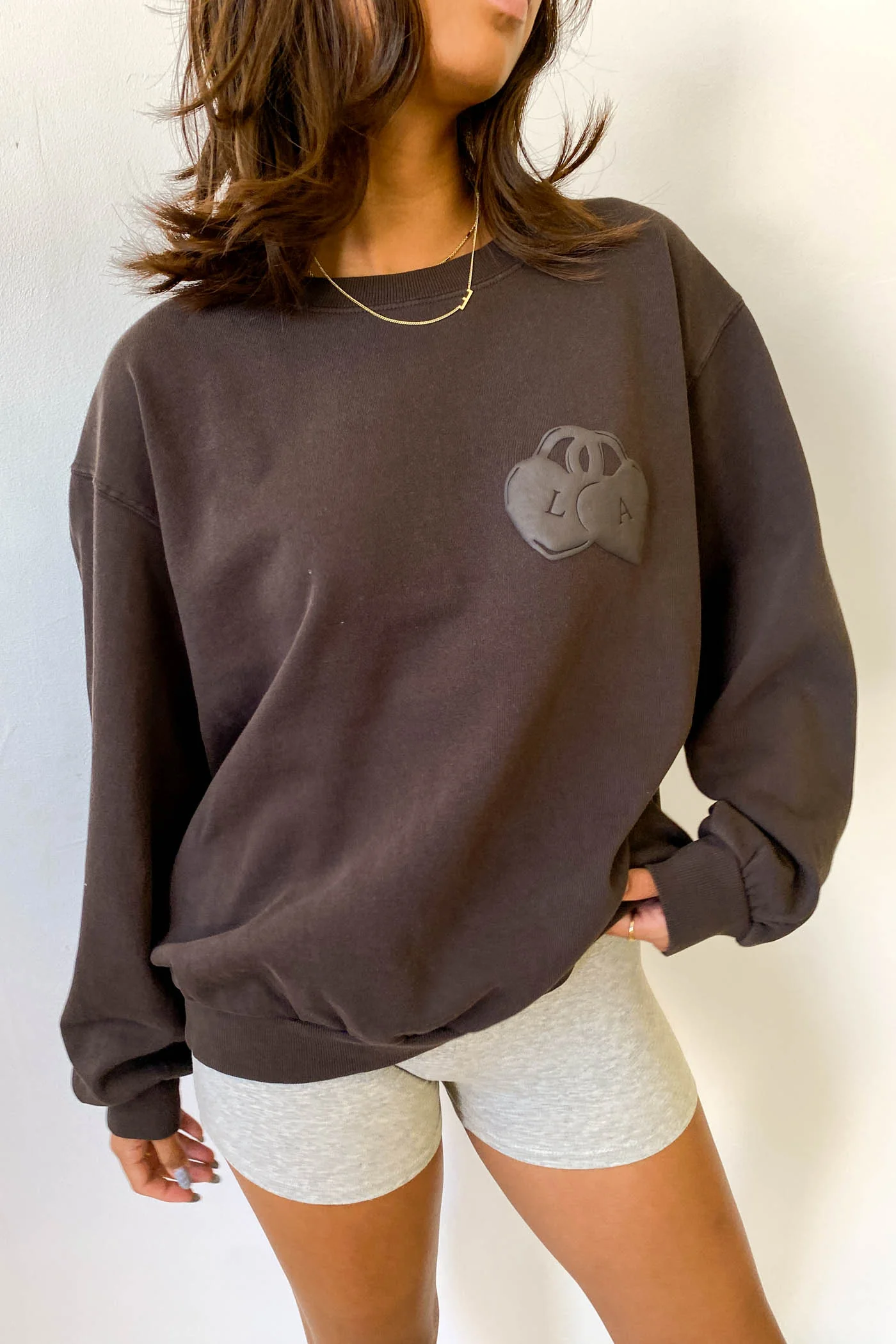 Locket Puff Print Graphic Sweatshirt