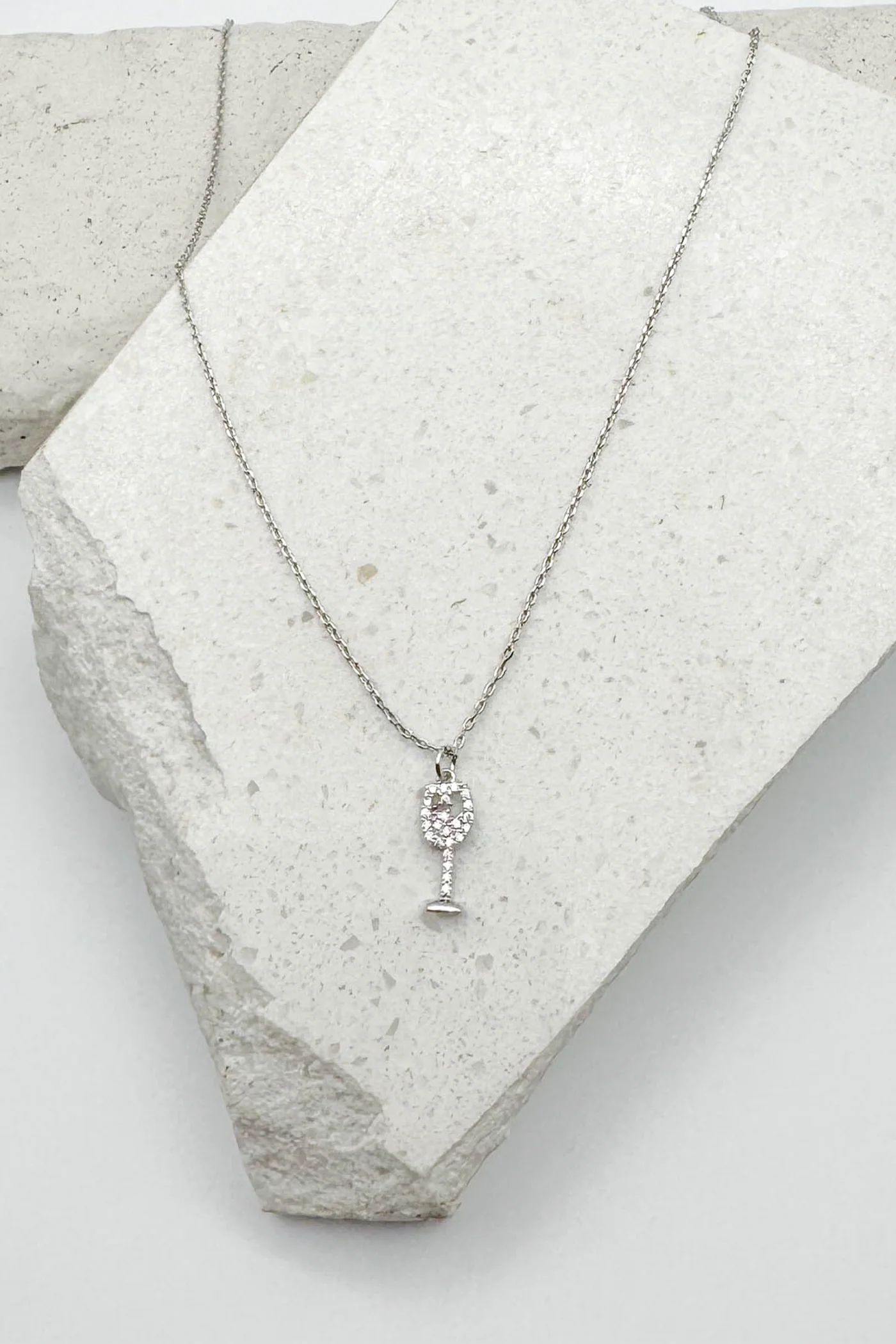 Dainty Wine Glass Necklace